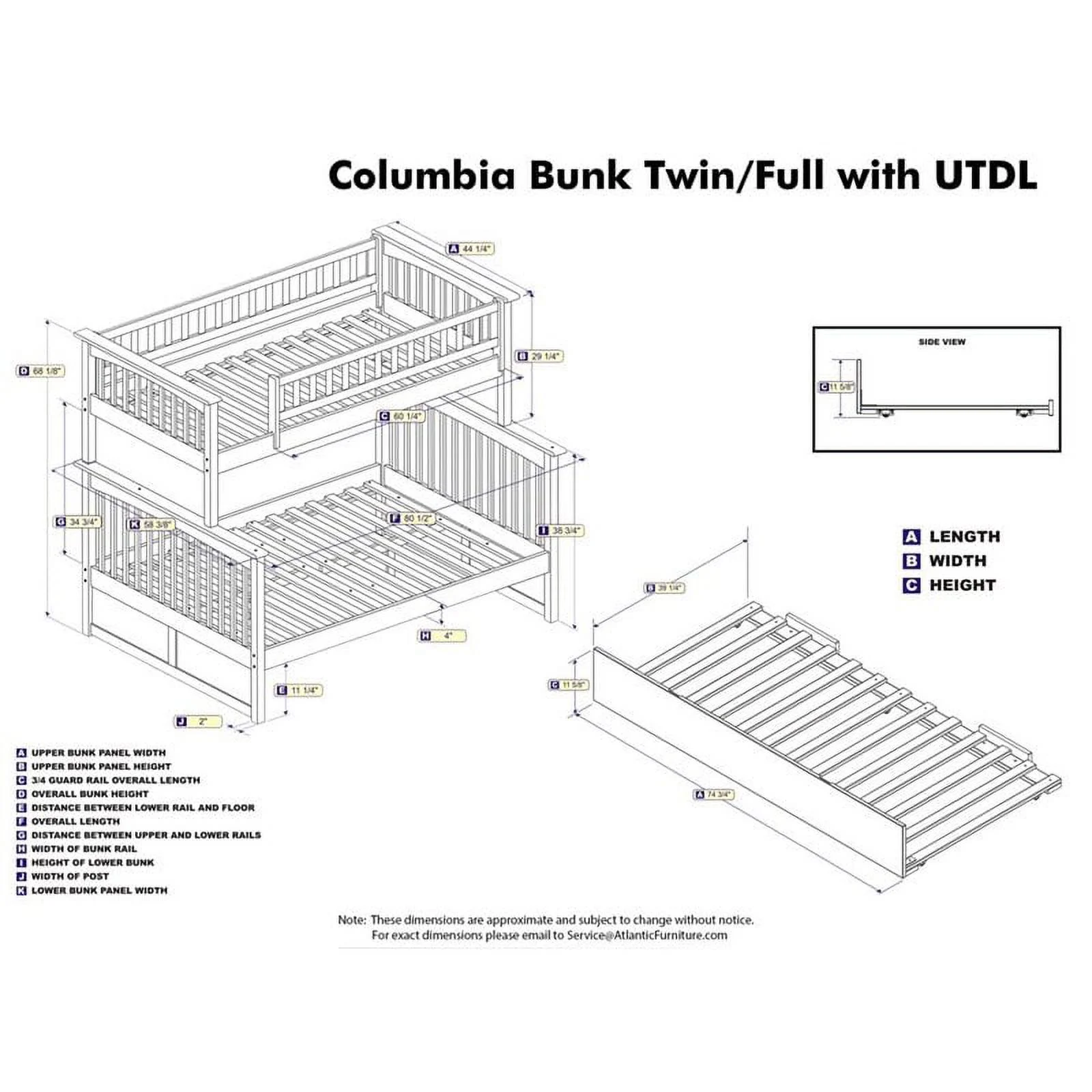 Leo & Lacey Urban Twin Over Full Trundle Bunk Bed