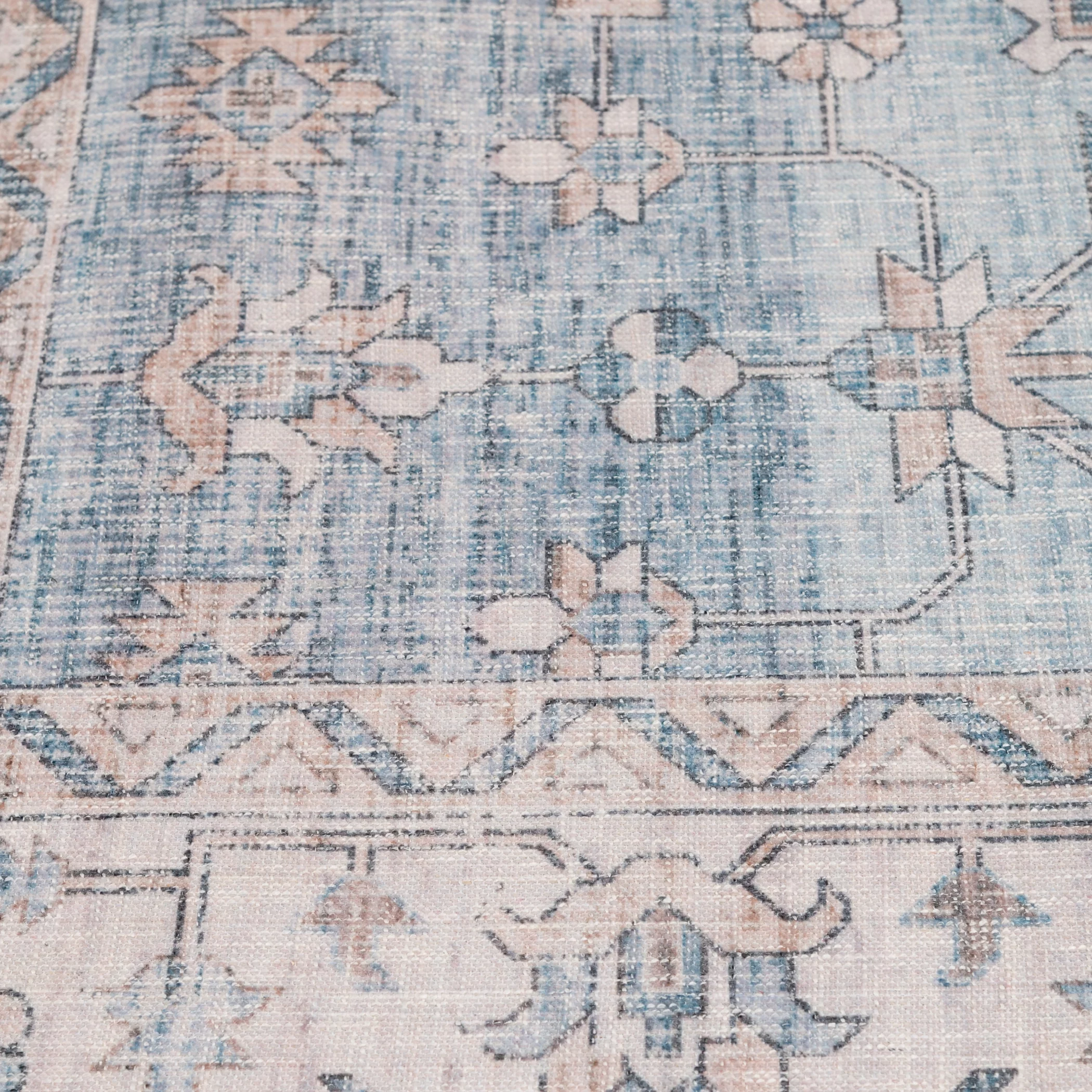 Better Homes & Gardens Blue Persian Medallion Indoor Area Rug, 5'x7'