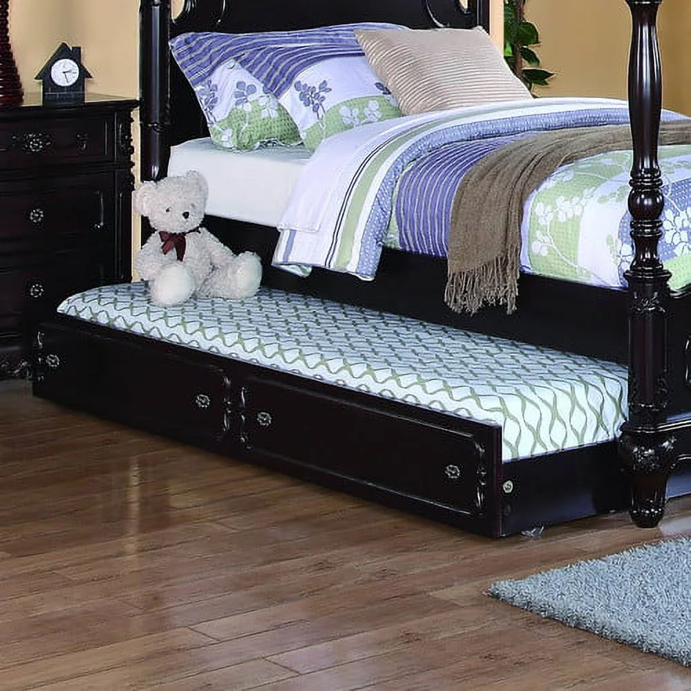 Home Elegance 1386PP-R Cinderella Twin Trundle For Canopy Bed in Antique White