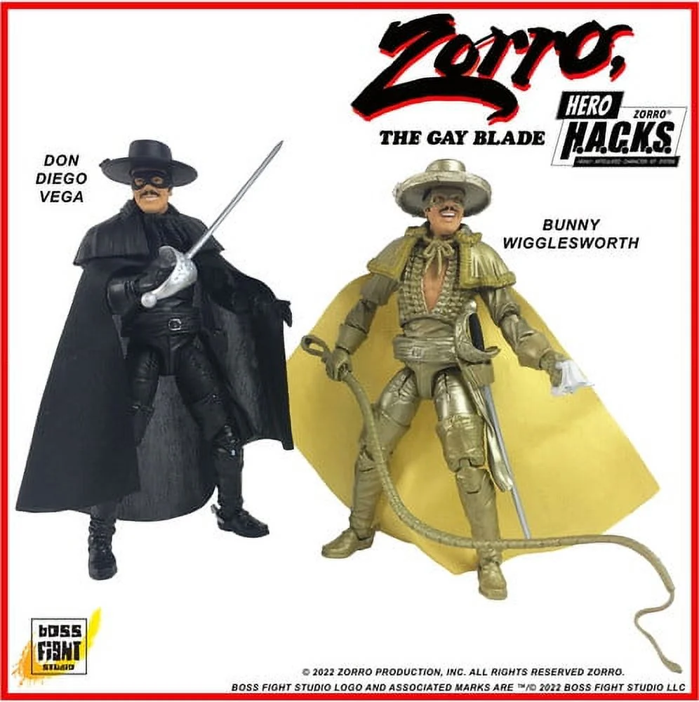 Zorro Hero H.A.C.K.S. Don Diego Vega and Bunny Wigglesworth Action Figure 2-Pack