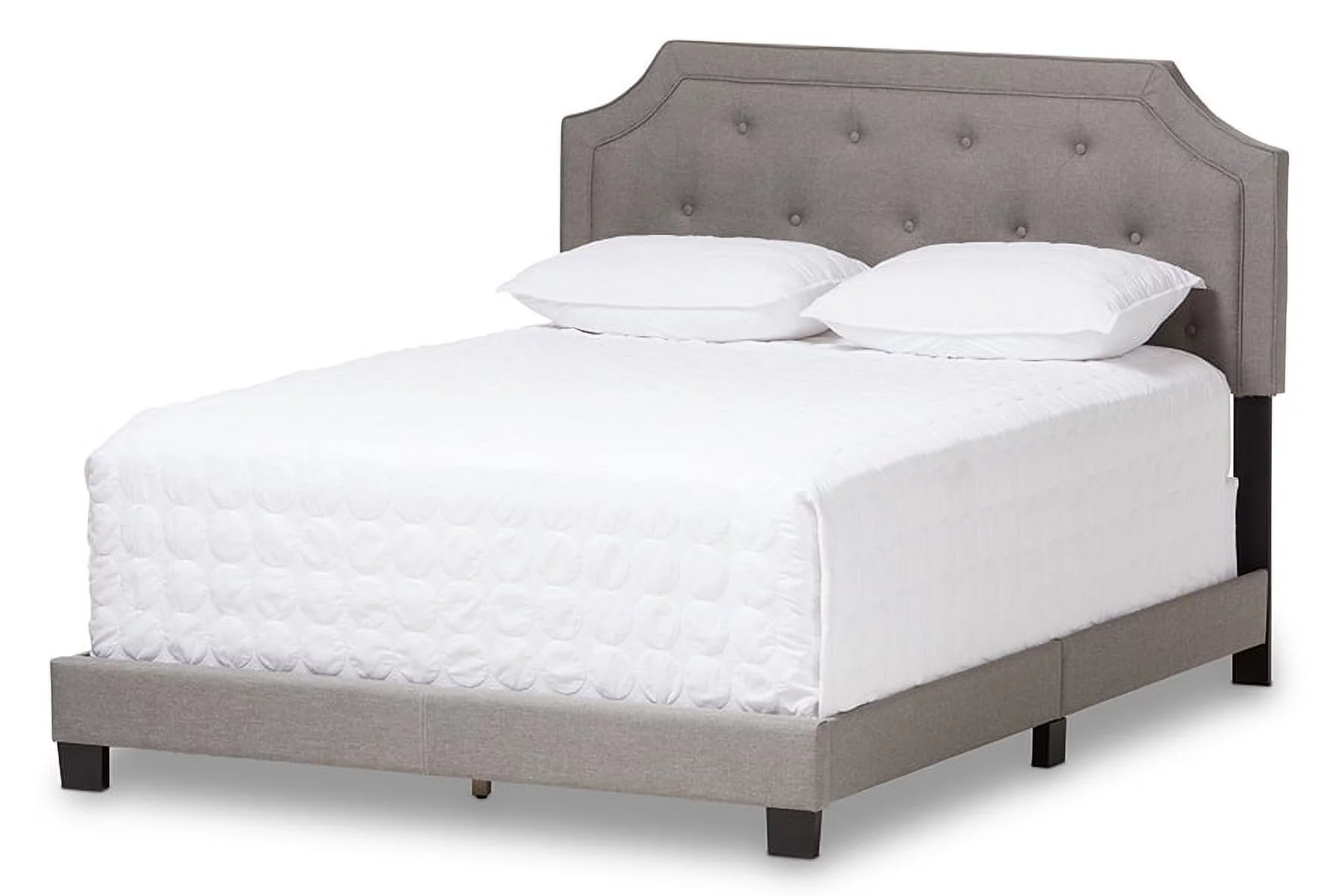 Baxton Studio Willis Light Grey Fabric Upholstered Full Size Bed
