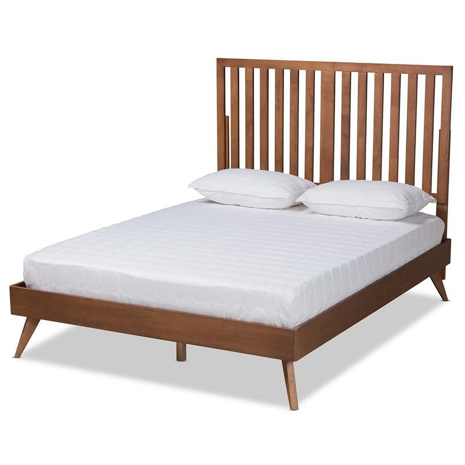 Bowery Hill Walnut Brown Finished Wood Full Size Platform Bed