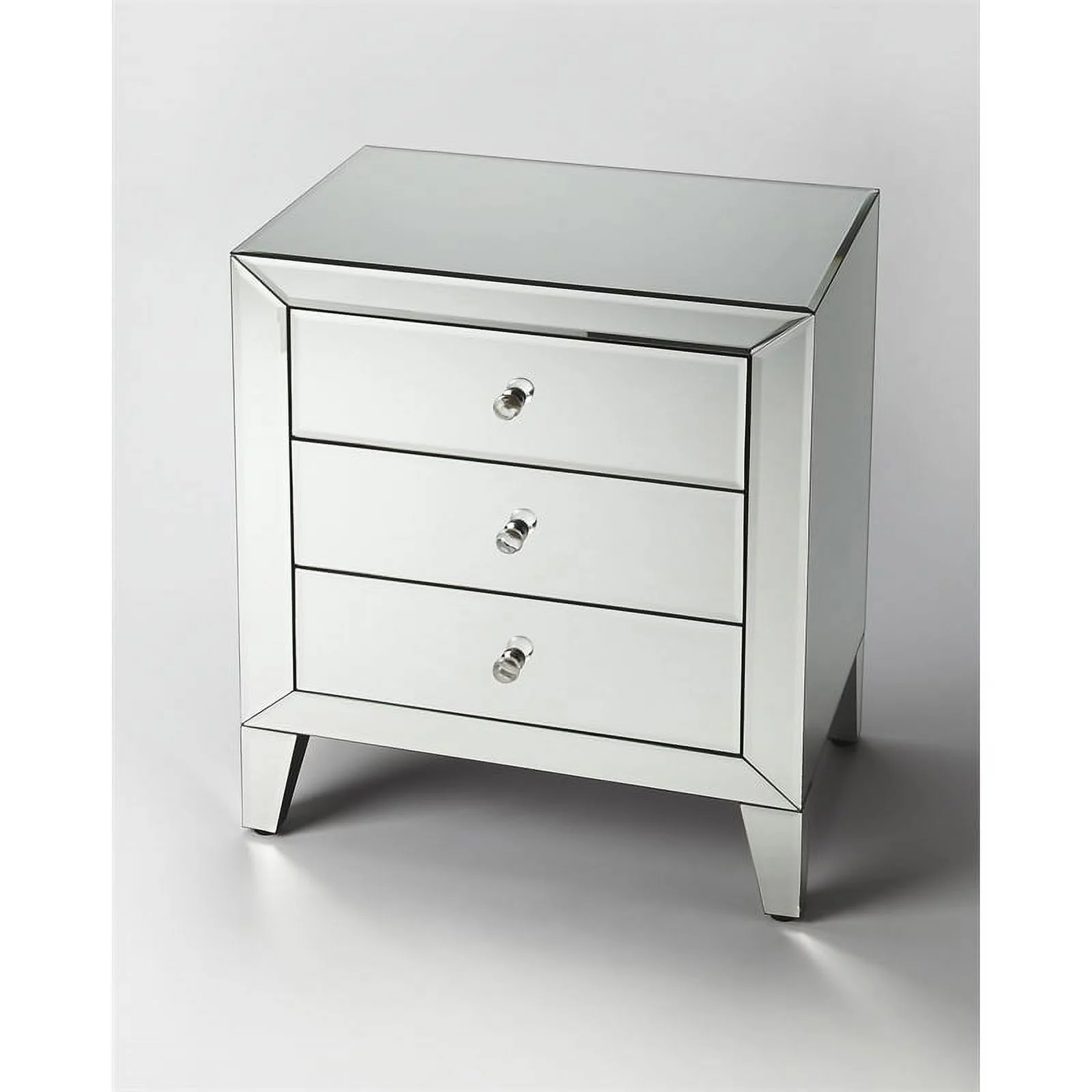 Beaumont Lane Metropolitan Living Mirrored Chest in Clear