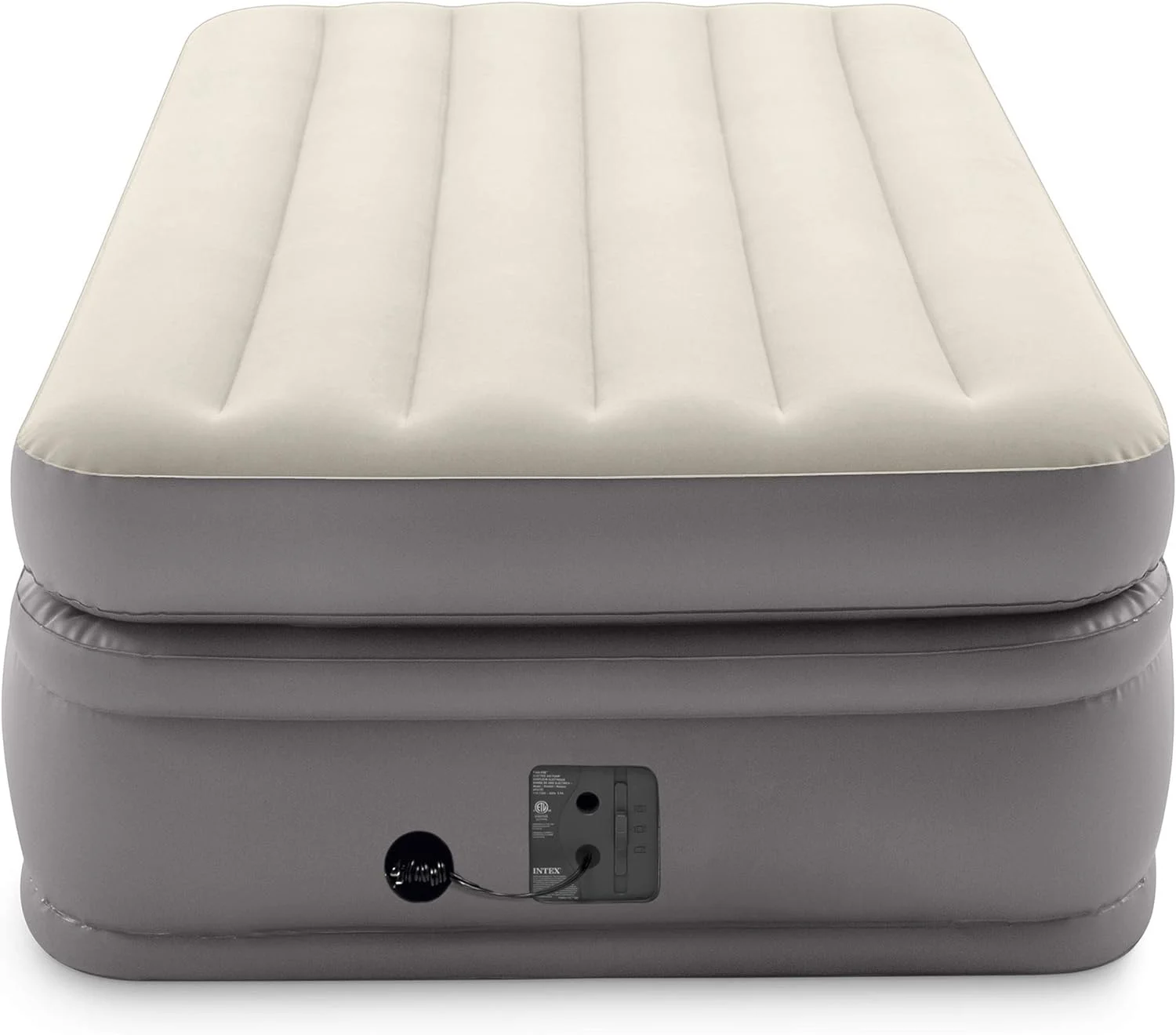 -Twin Comfort Elevated Fiber-Tech Airbed, Cream (64161EP)