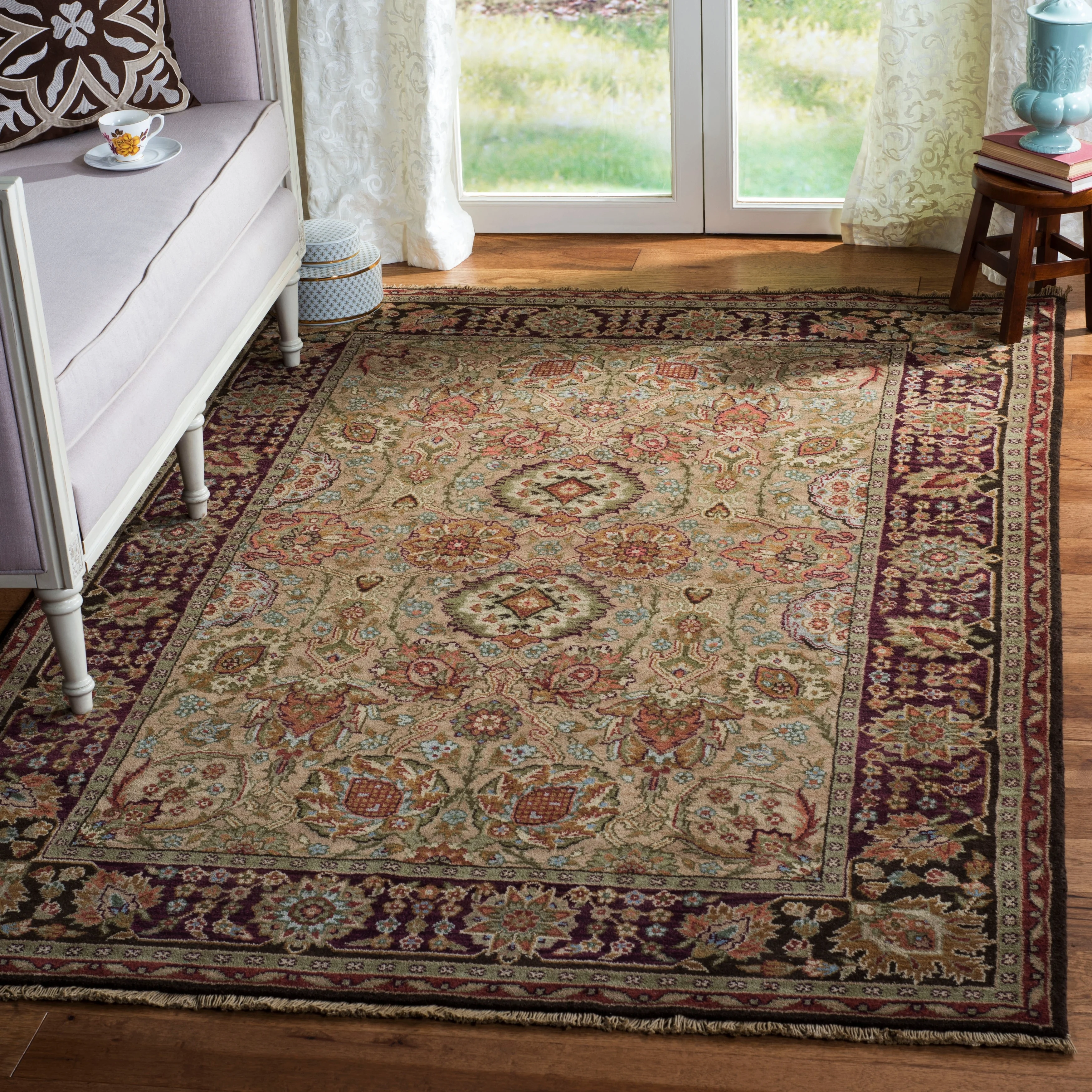 Safavieh Couture Hand-knotted Old World Beke Traditional Oriental Wool Rug with Fringe Camel 9' x 12' 9' x 12' Indoor Living Room, Bedroom, Dining