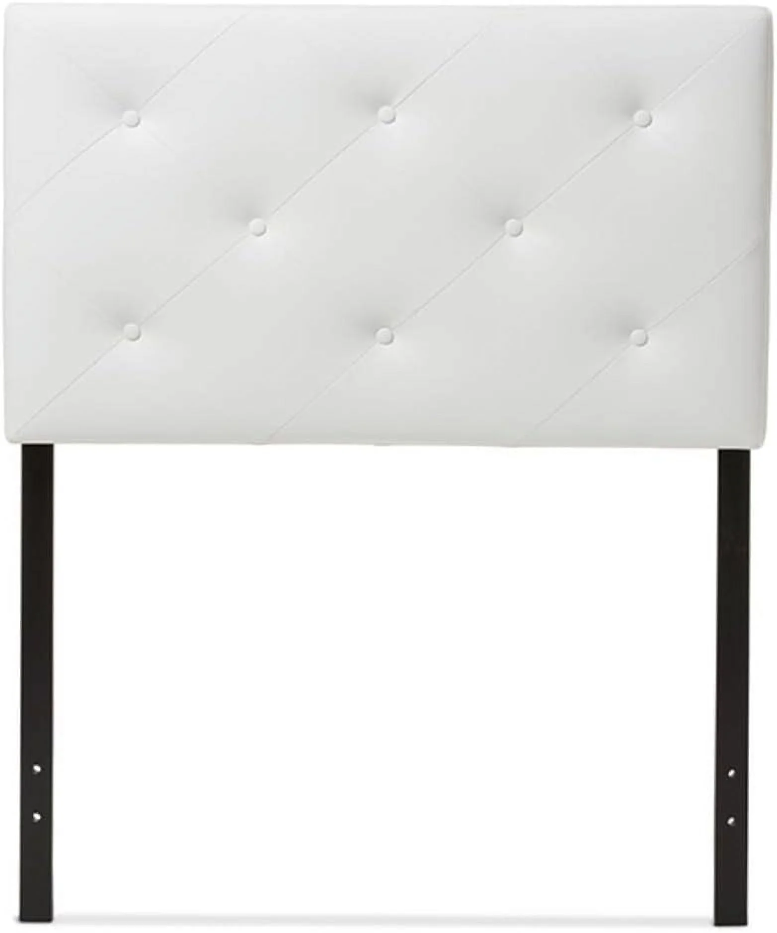 Baltimore Modern And Contemporary White Faux Leather Upholstered Size Headboard