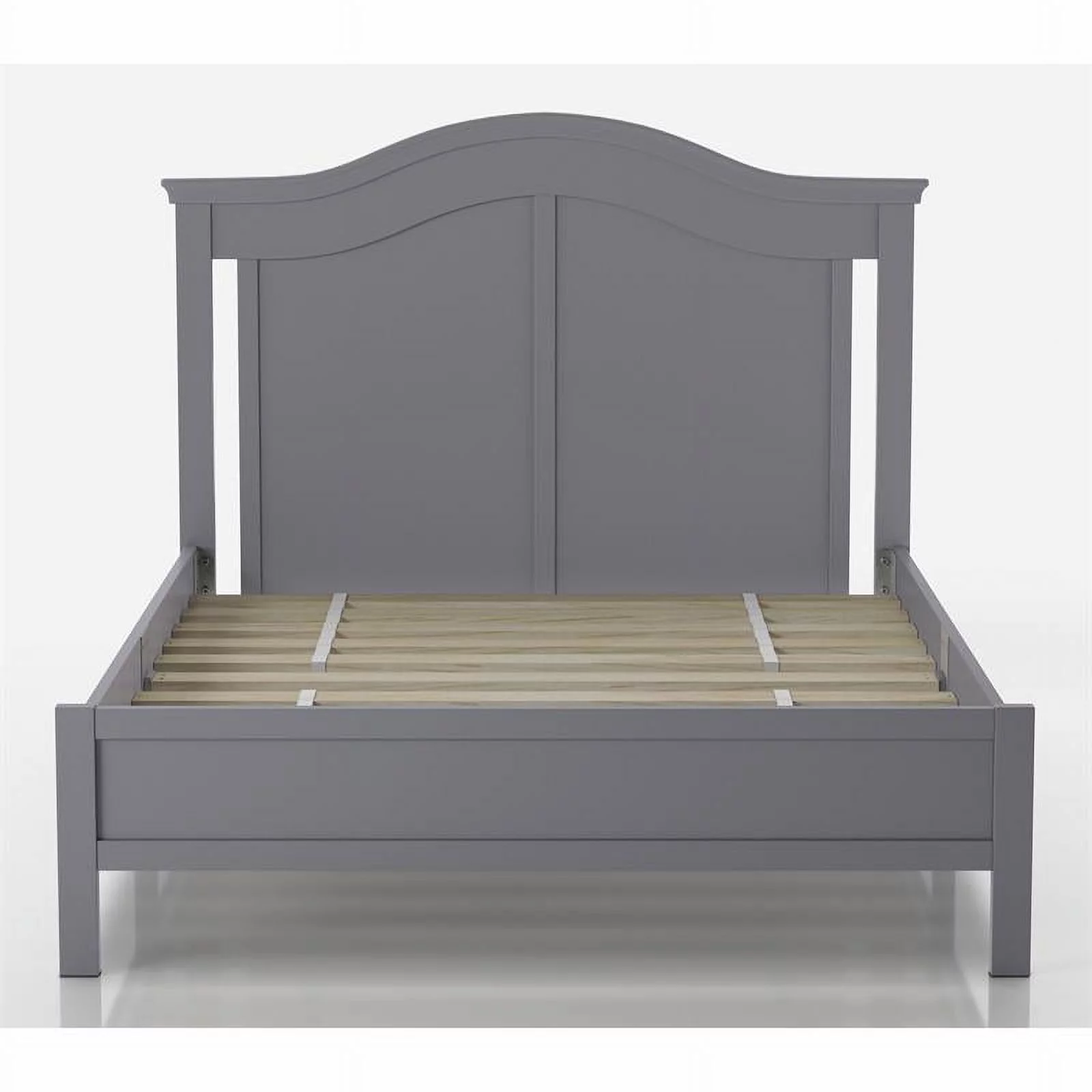 Bowery Hill Transitional Wood Camelback Full Platform Bed in Gray
