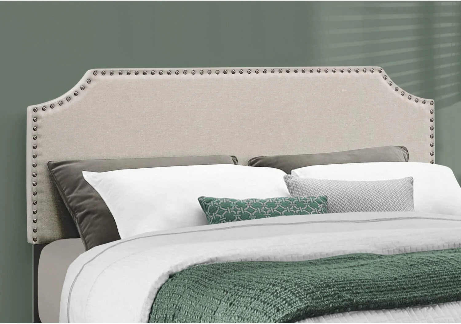 LIHONG Bed Frames, Queen, Beige