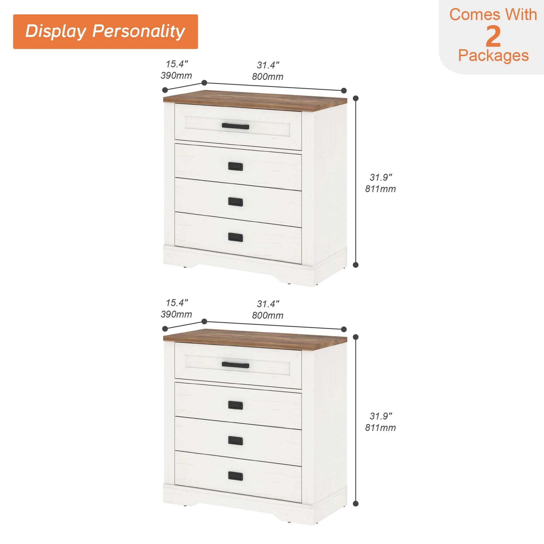 8 Drawer Dresser for Bedroom, Drawer of Chest Clothes Organizer with Anti-tilt Device,31.9
