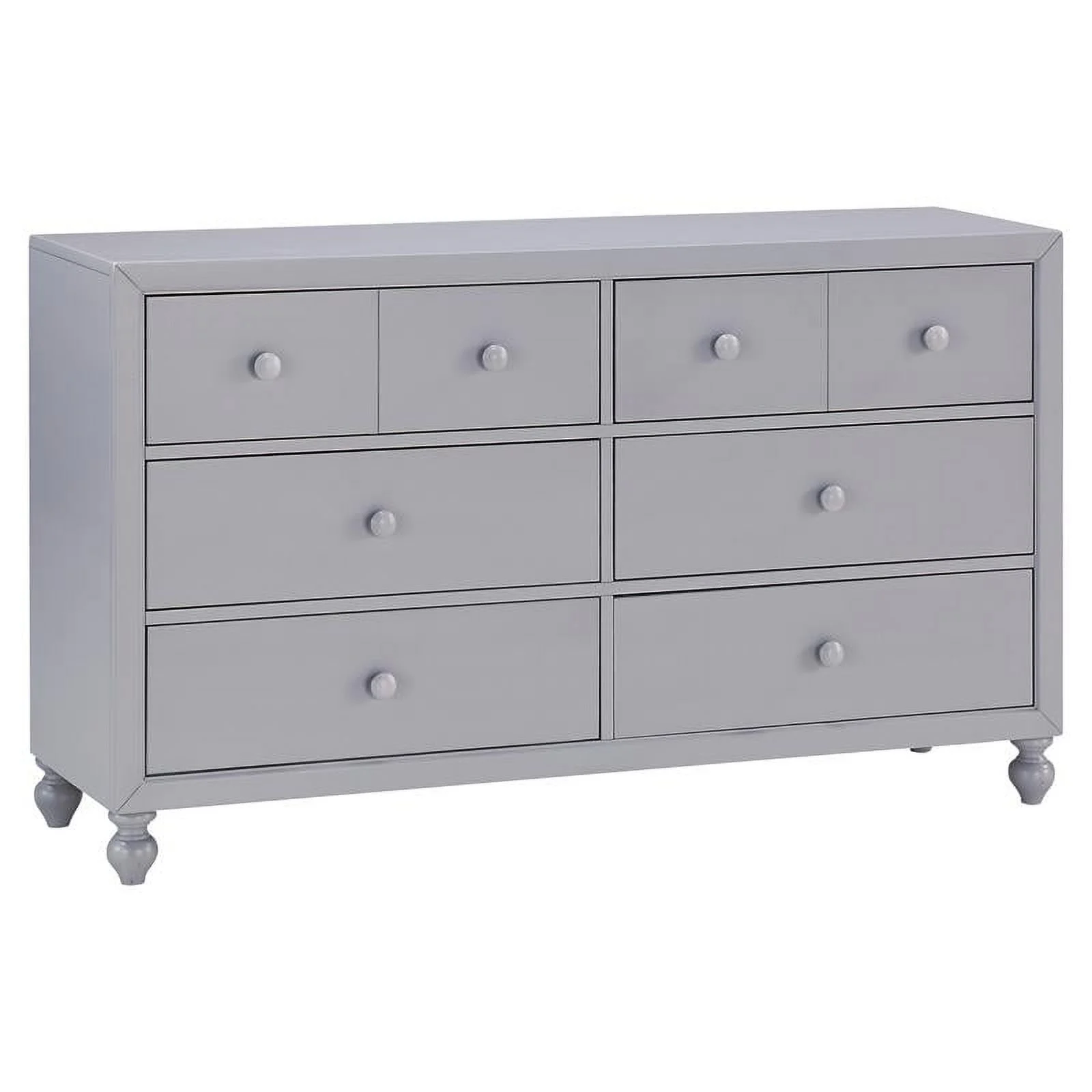 Lexicon Wellsummer 6 Dovetail Drawers Modern Wood Dresser in Gray