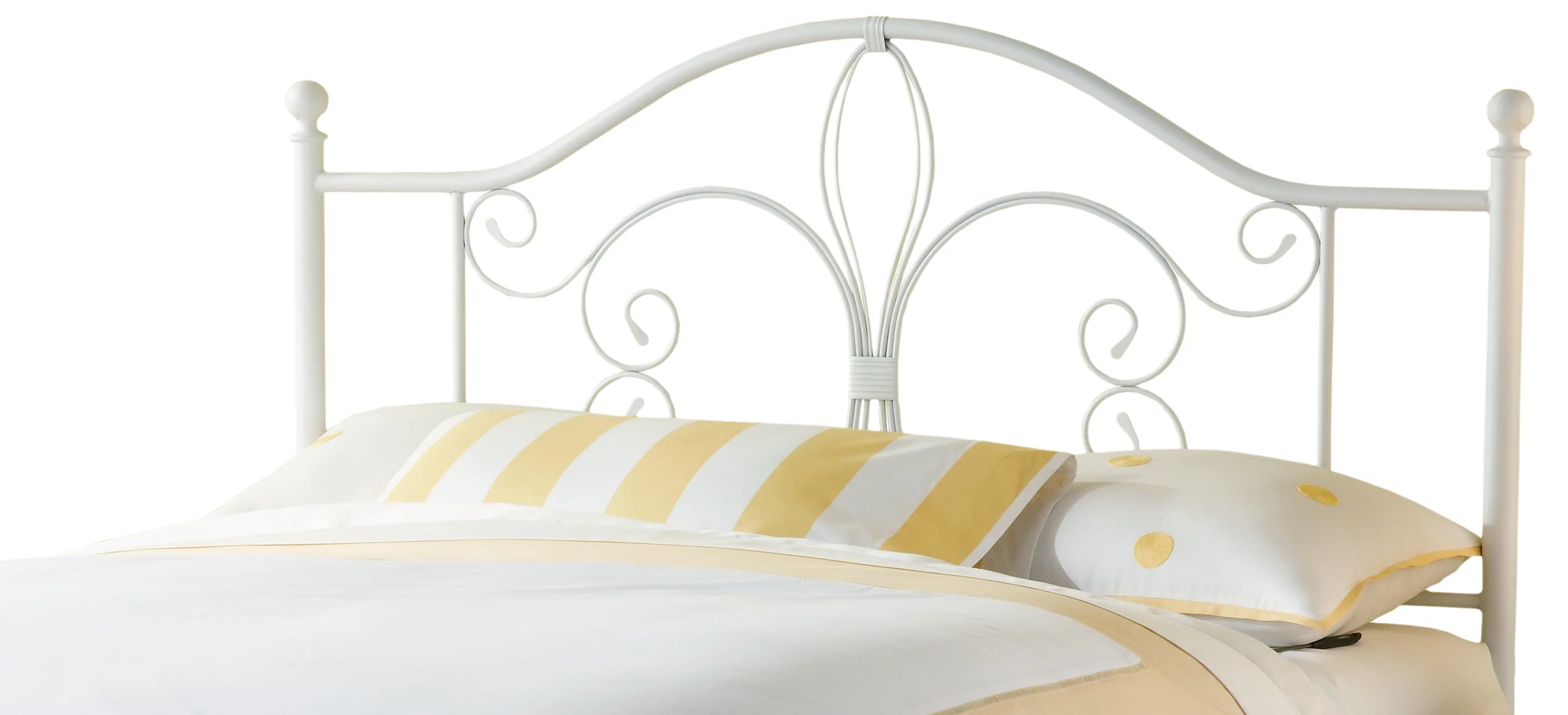 Hillsdale Furniture Ruby Cottage Metal Headboard & Footboard Set, King, Textured White