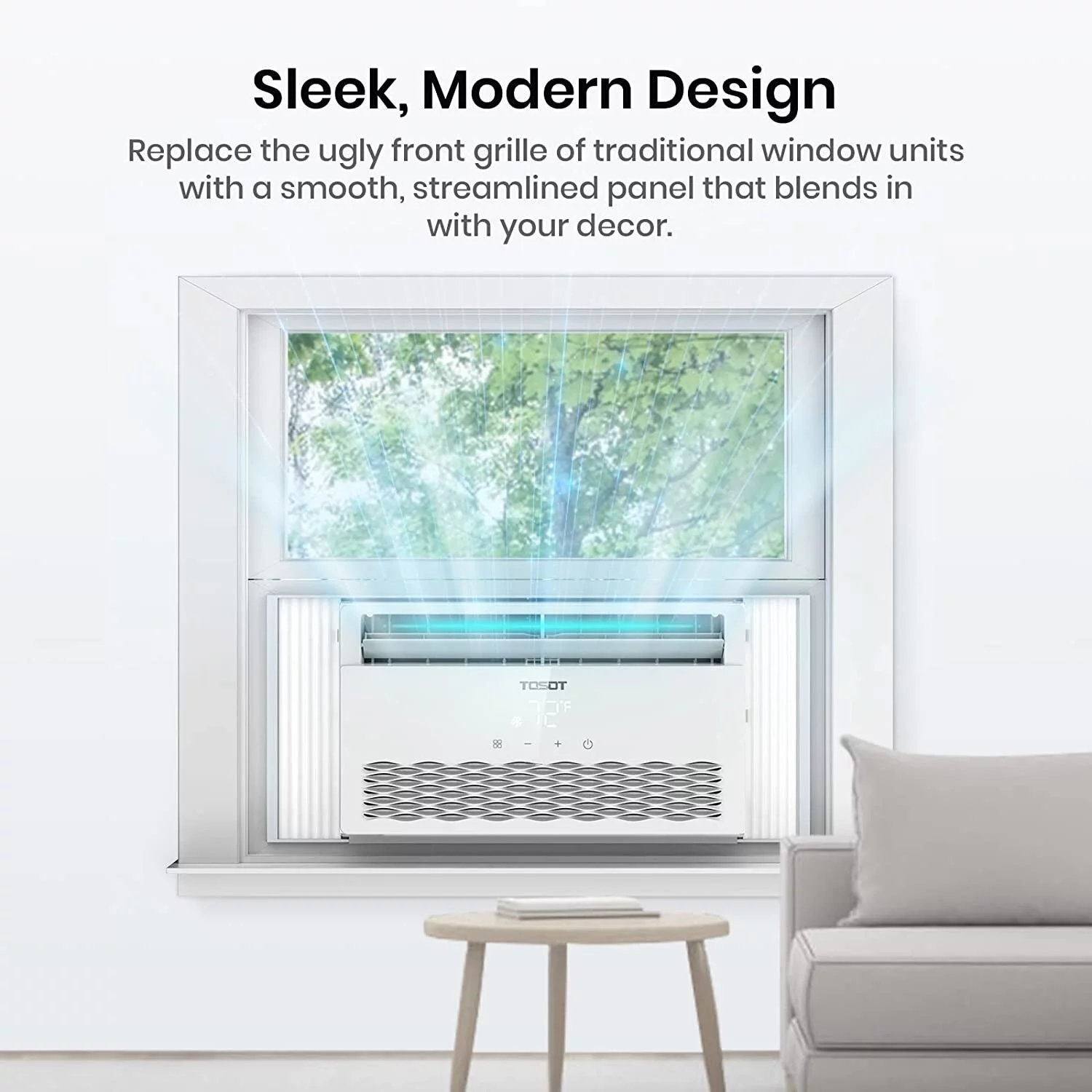 TOSOT 8,000 BTU Energy Star Window Air Conditioner for Bedroom, Living Room, and attics up to 350 sq. ft