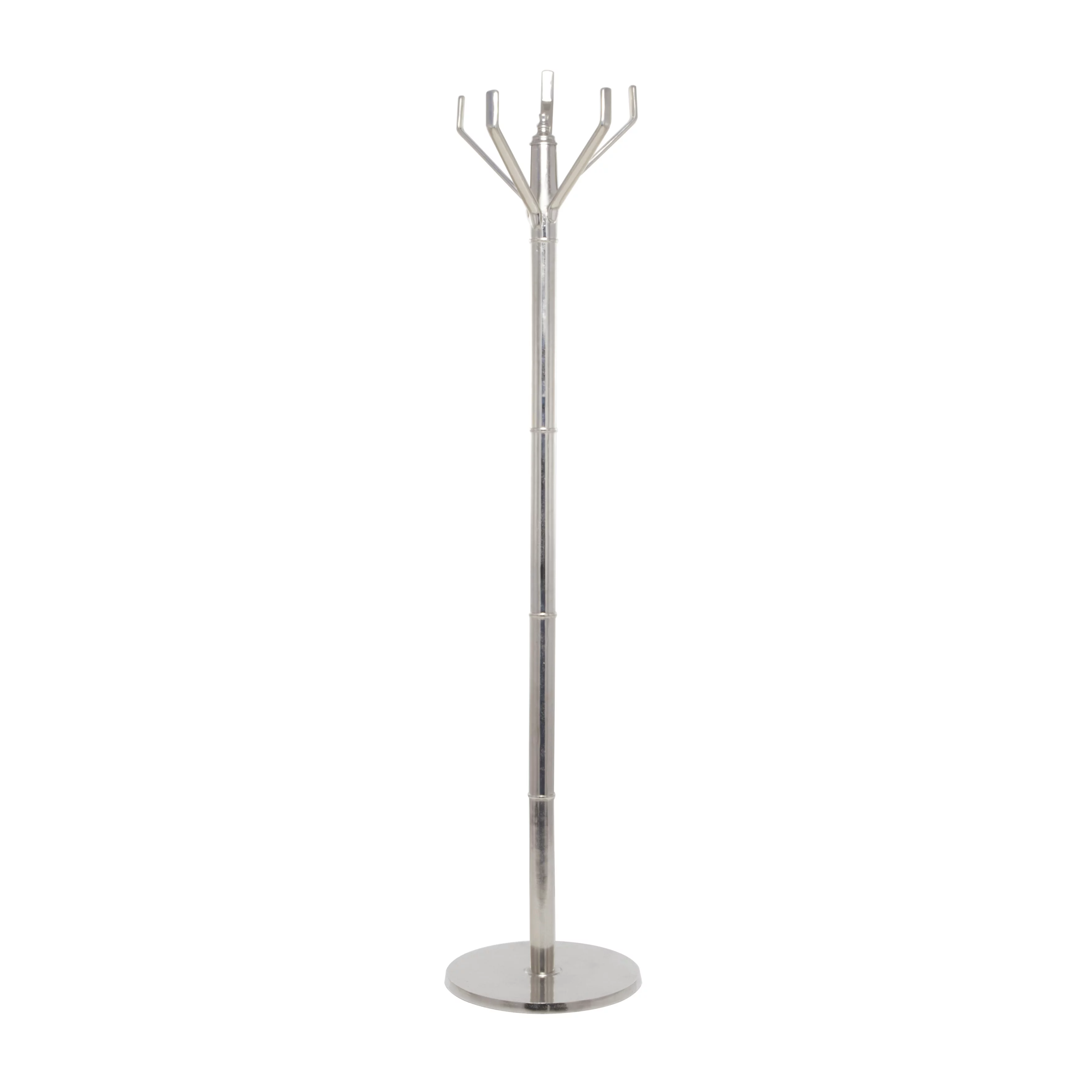 The Novogratz  Aluminum Coat Rack Silver 15 x 15 x 69