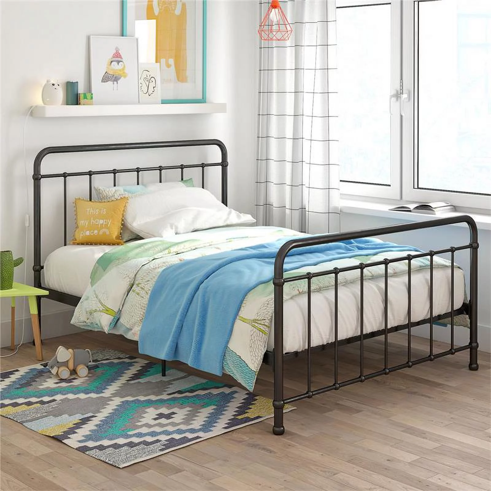 Max & Finn Karcey Full Metal Bed in Black