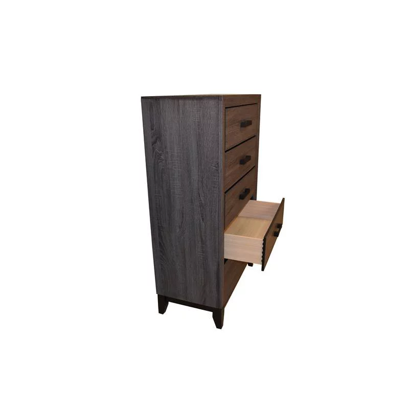 Galaxy Home Sierra Contemporary Design Solid Wood 5 Drawer Storage Chest/ Bedroom Dresser in Rustic Gray
