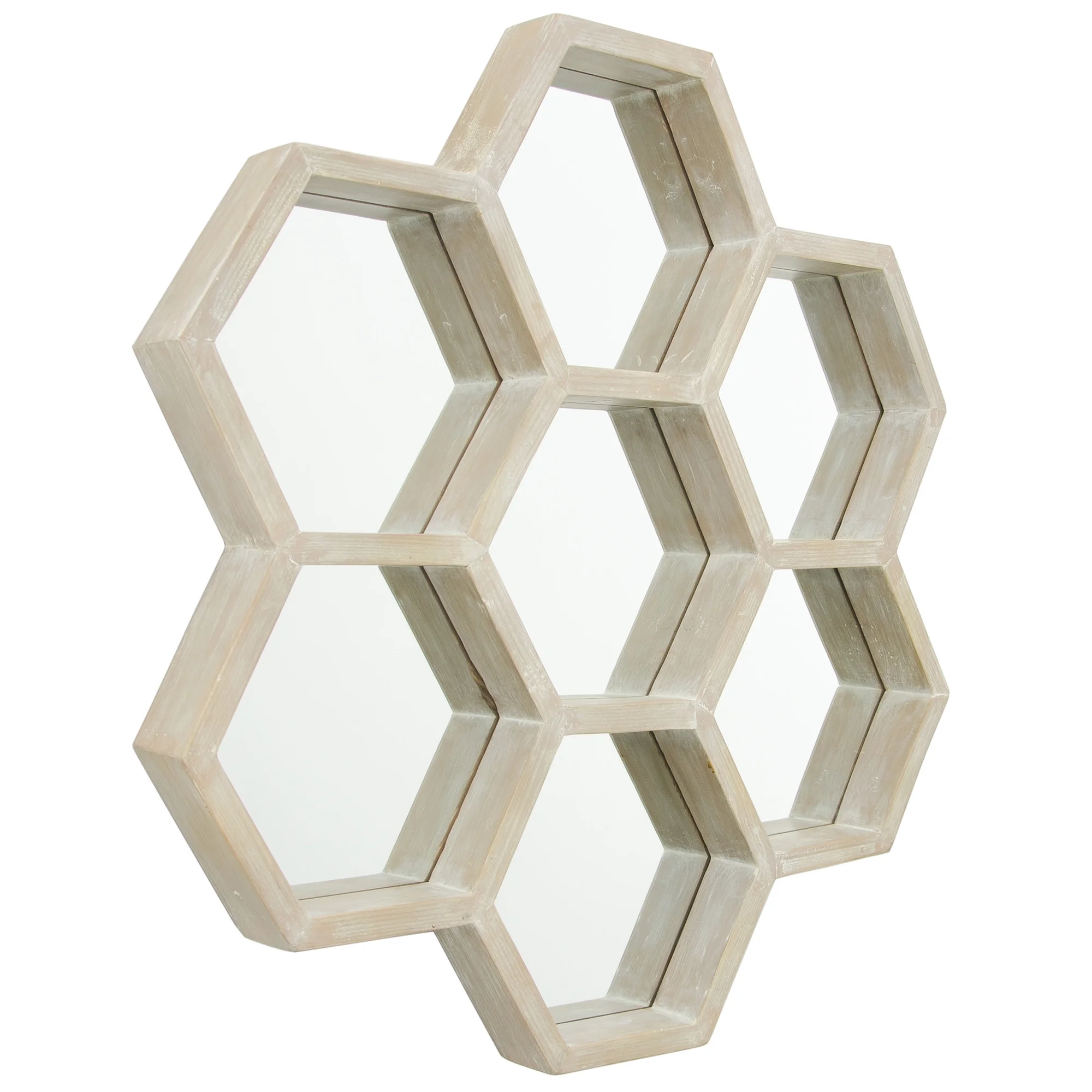 Varaluz Casa - Honeycomb Accent Mirror - Gray with Light Whitewash