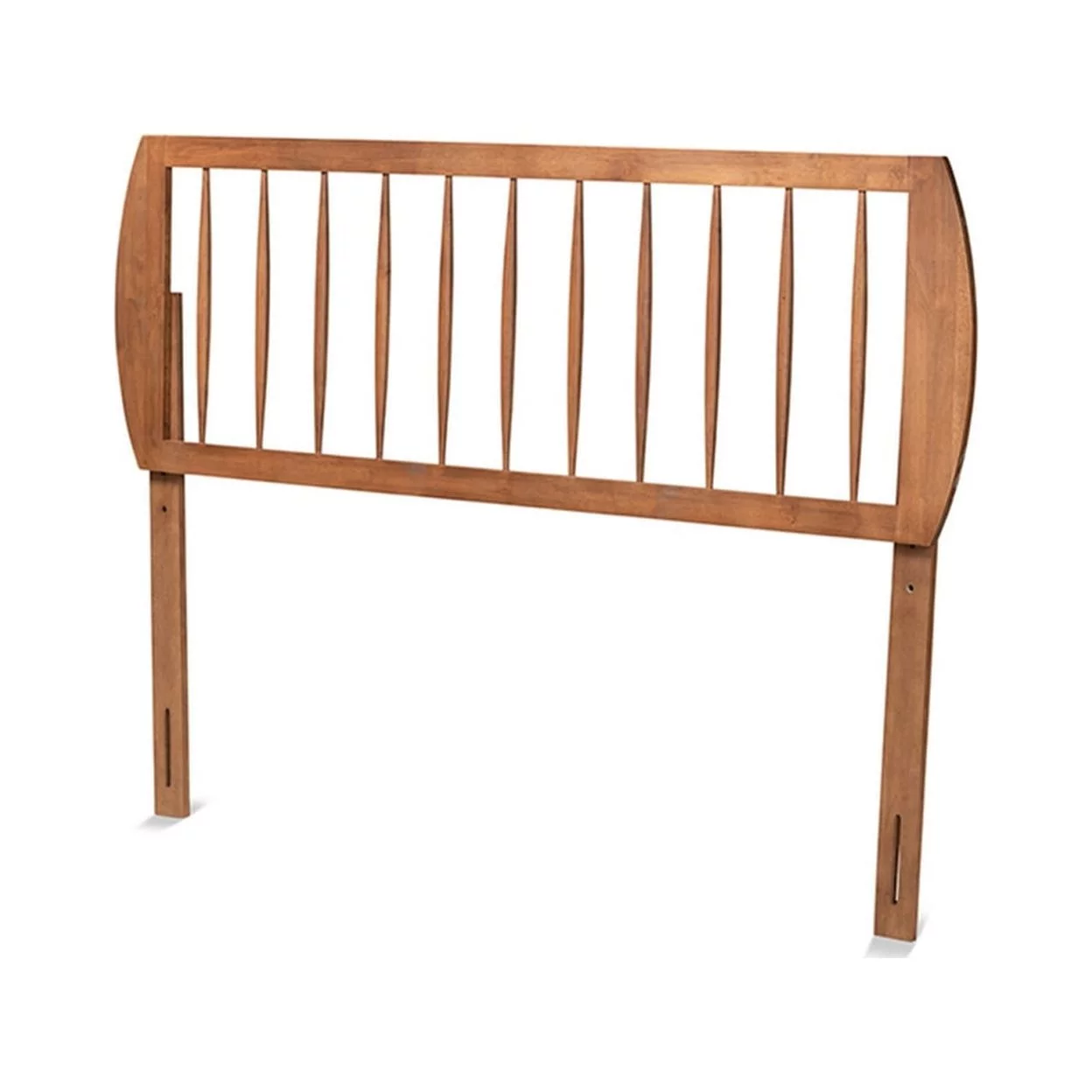 Norman Modern and Contemporary Transitional Ash Walnut Finished Wood Queen Size Headboard