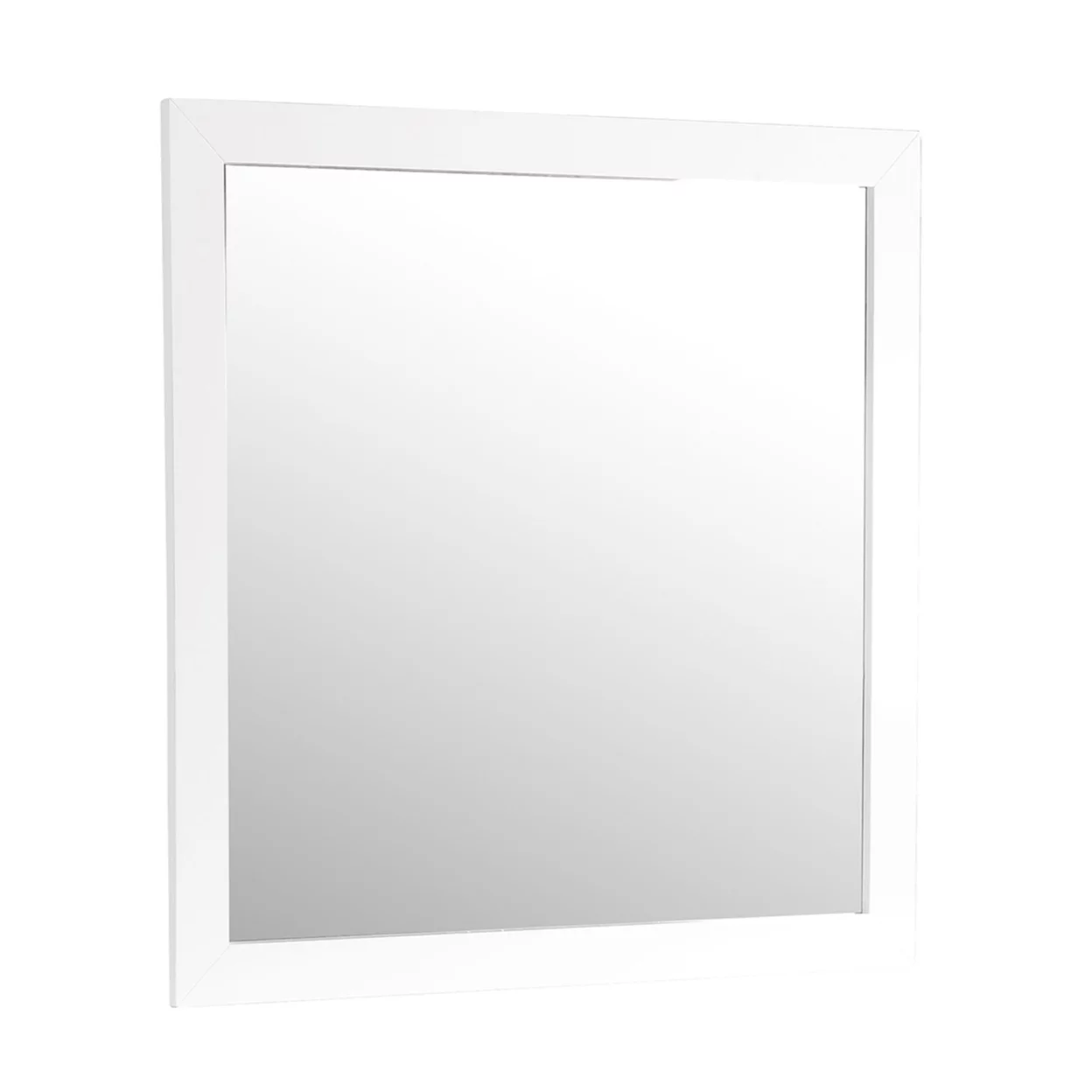 41 in. x 41 in. Classic Square Wood Framed Dresser Mirror - White