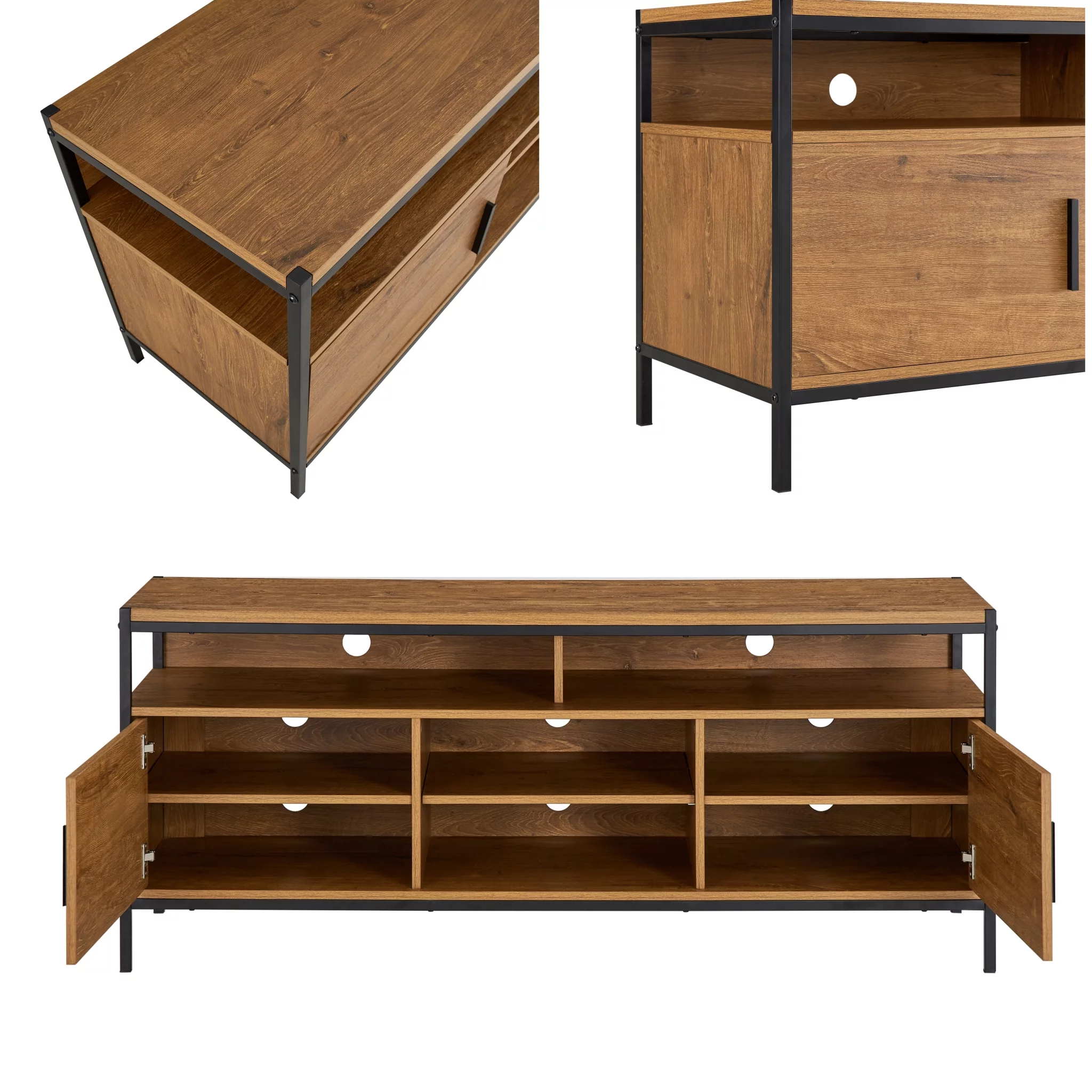 Caffoz Wide Entertainment Center TV Media Stand