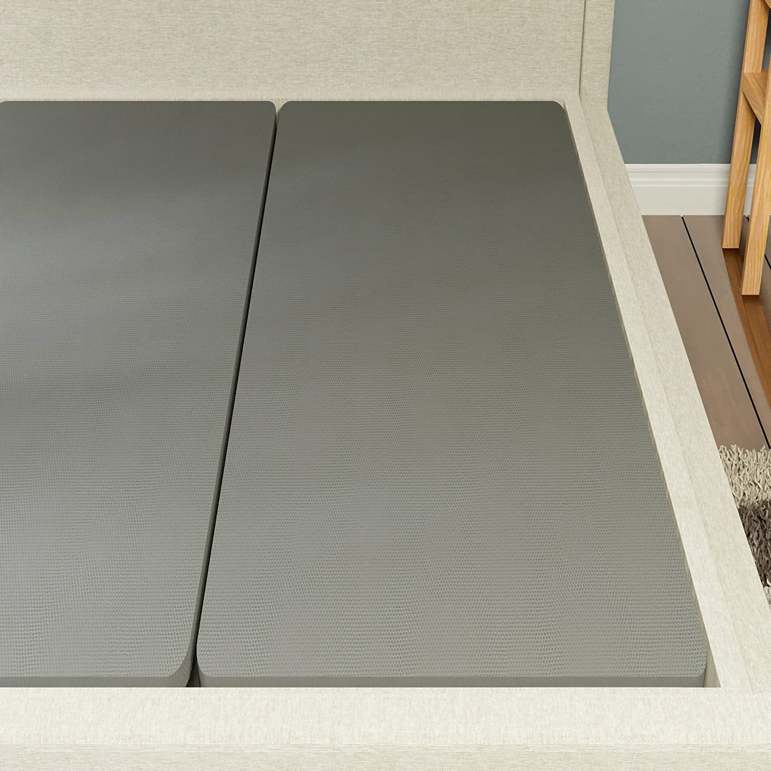 YGDU, 1.5-Inch Split Bunkie Board for Mattress/Bed Support-Fully Assembled, Improved Comfort and Durability, Full, Grey