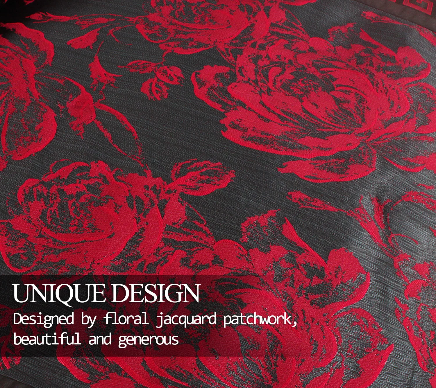 HIG Classic and original Floral 7 Pieces Bed-in-a-Bag, Queen With Comforter Standard shams Bed Skirt Square Pillow Fashion Pillow