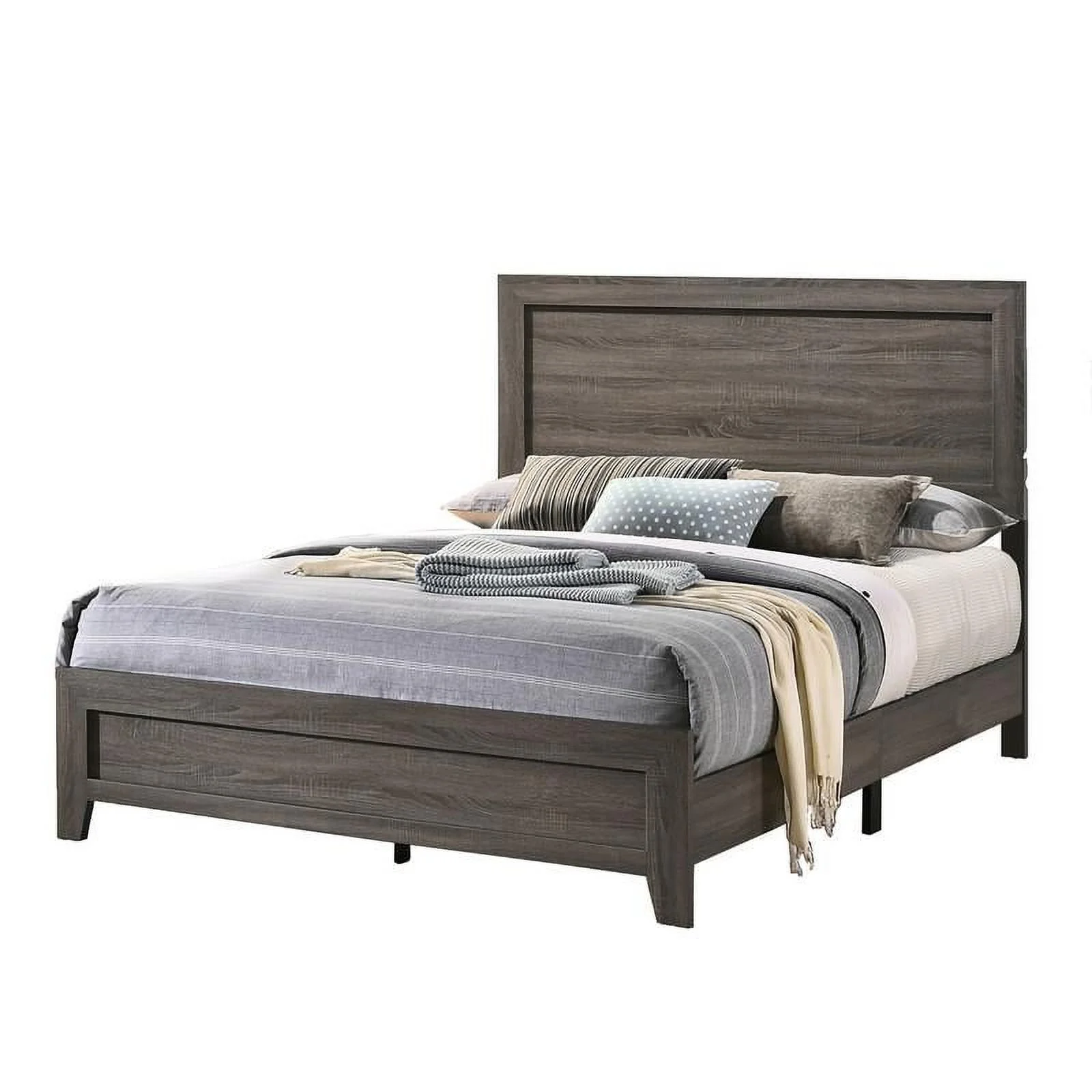 Rustic Twin Sized Bed in Gray Wood