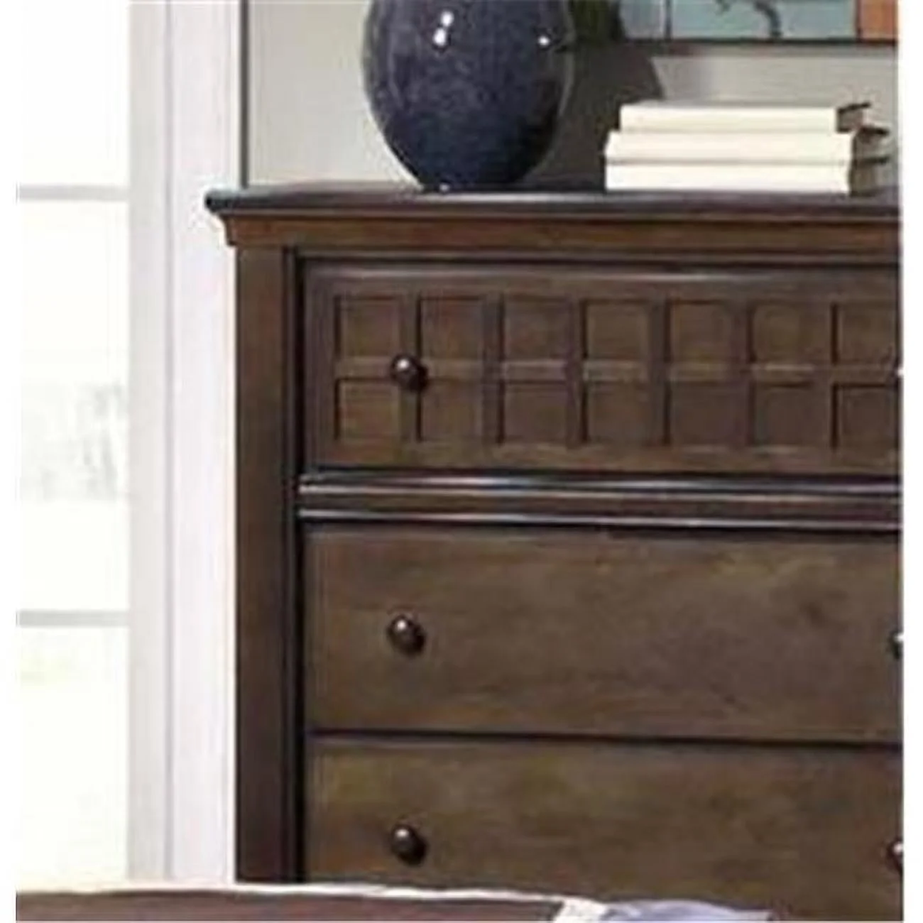 Casual Traditions Traditional Style Five Drawer Chest- Walnut
