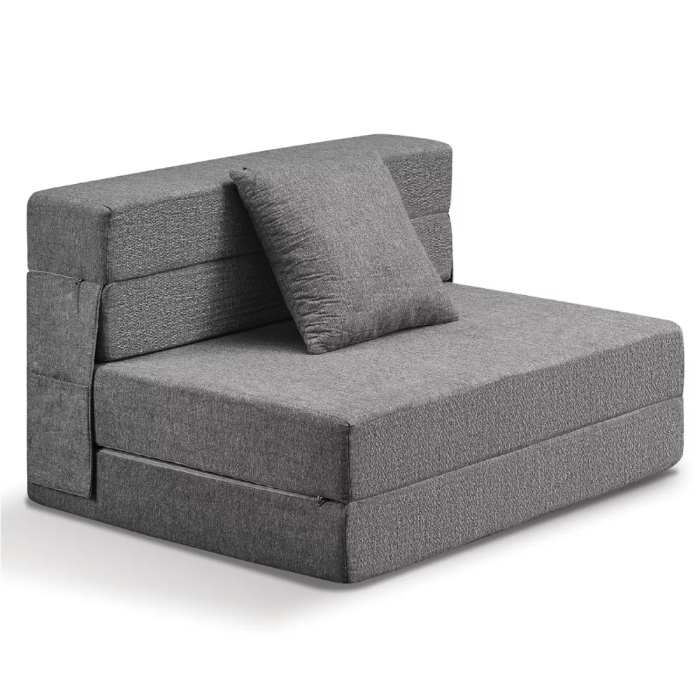 Z-hom Folding Sofa Bed,Twin Size Floor Couch Memory Foam Mattress Adjustable 6