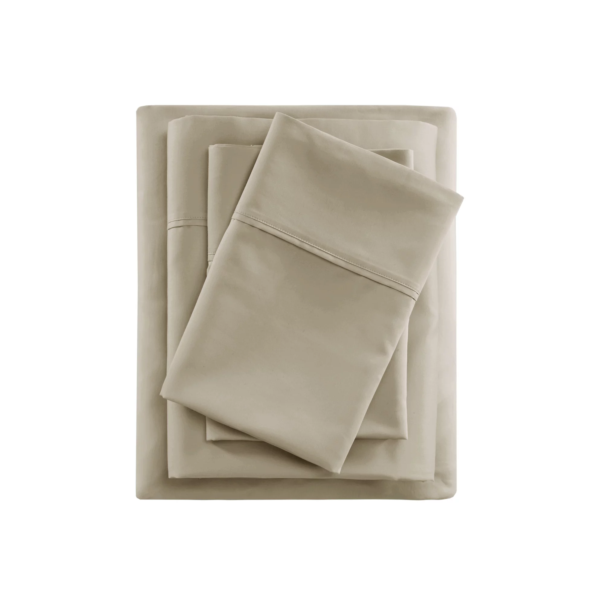 Beautyrest 600 Thread Count Khaki Cooling Cotton Blend 4 PC Sheet Set, California King