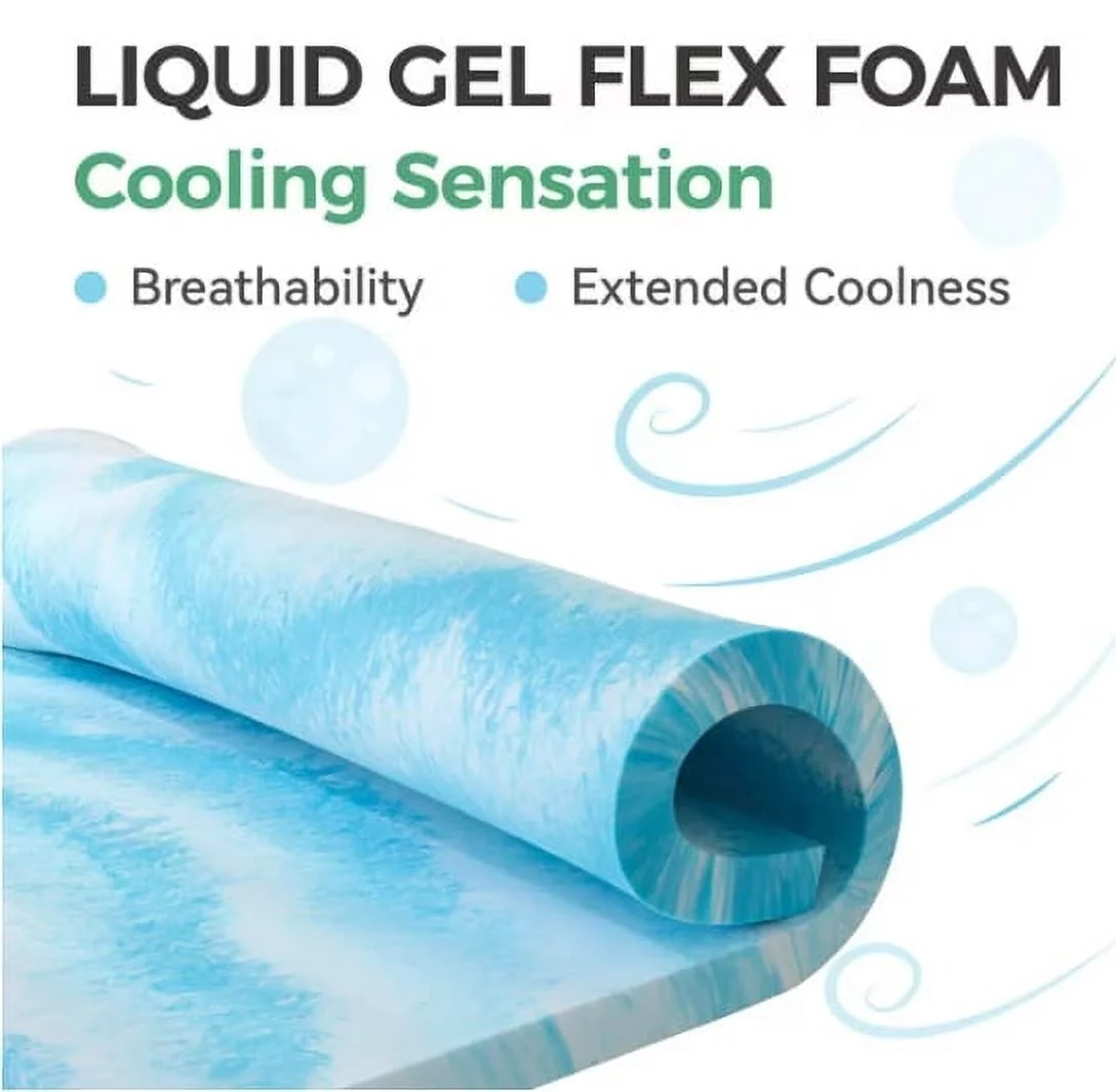 King Size Mattress, 12 inch Green Tea Memory Foam Mattress, Medium Feeling Mattresses with Cooling Gel, Made in USA