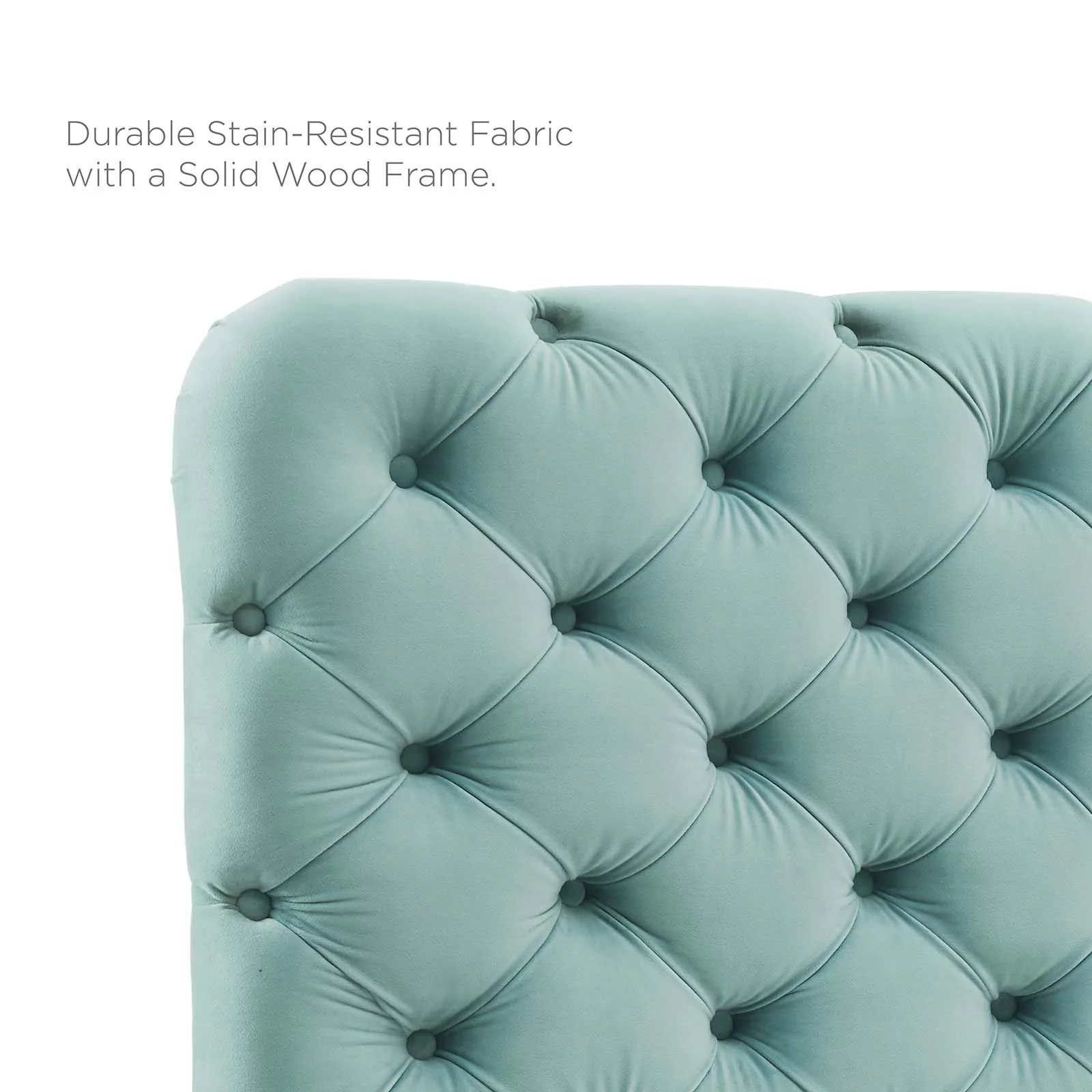 Tufted Headboard, King Size, Velvet, Blue, Modern Contemporary Urban Design, Bedroom Master Guest Suite