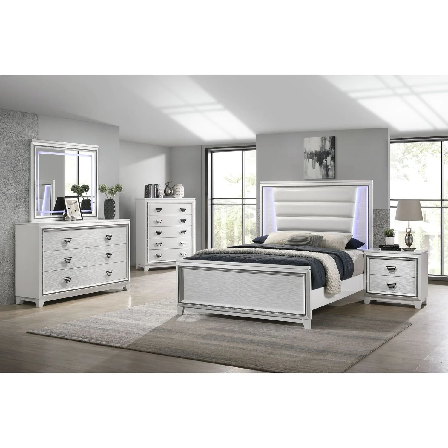 Picket House Furnishings Taunder King 5PC Bedroom Set in White