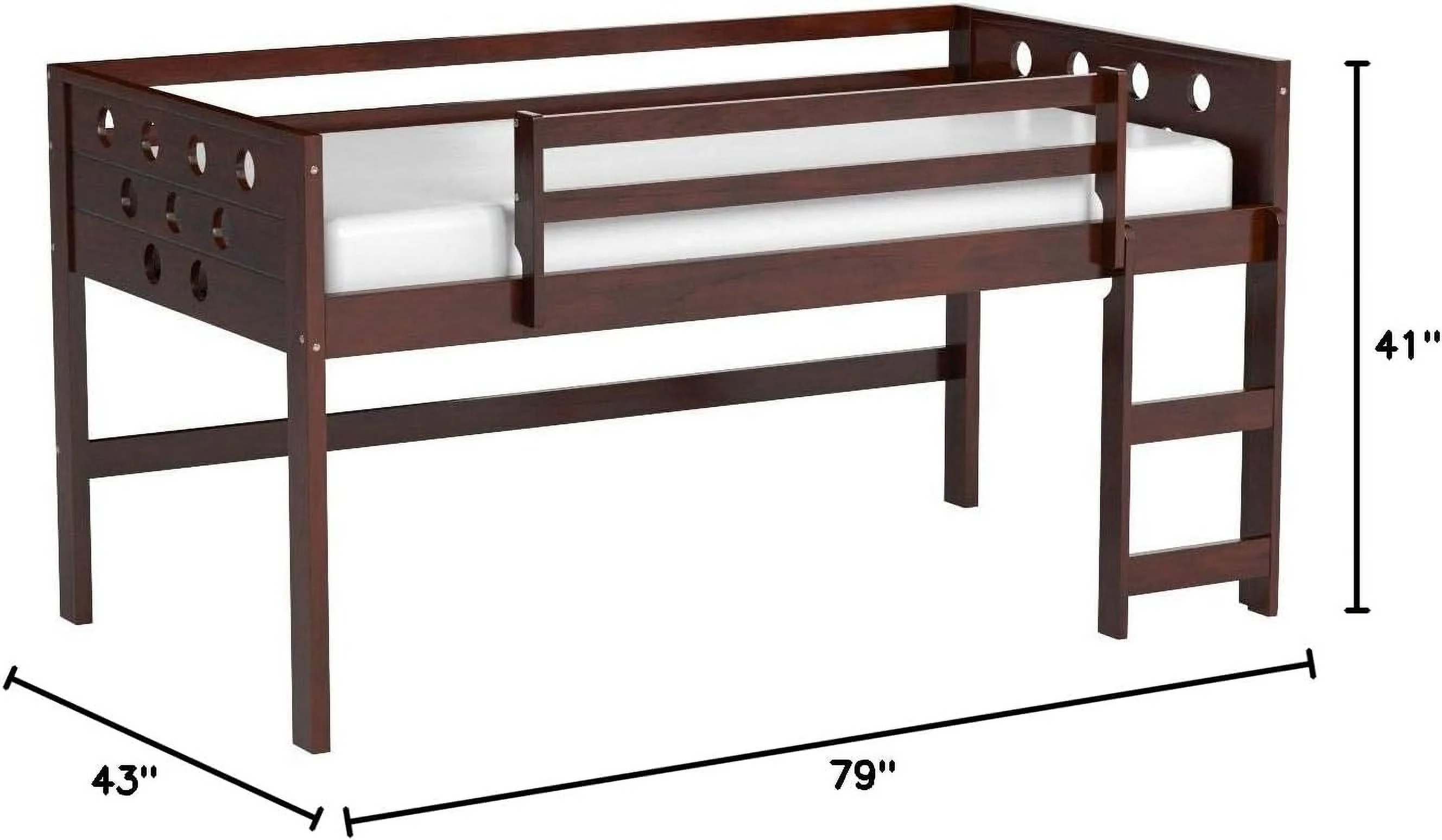 Circles Low Loft Bed,