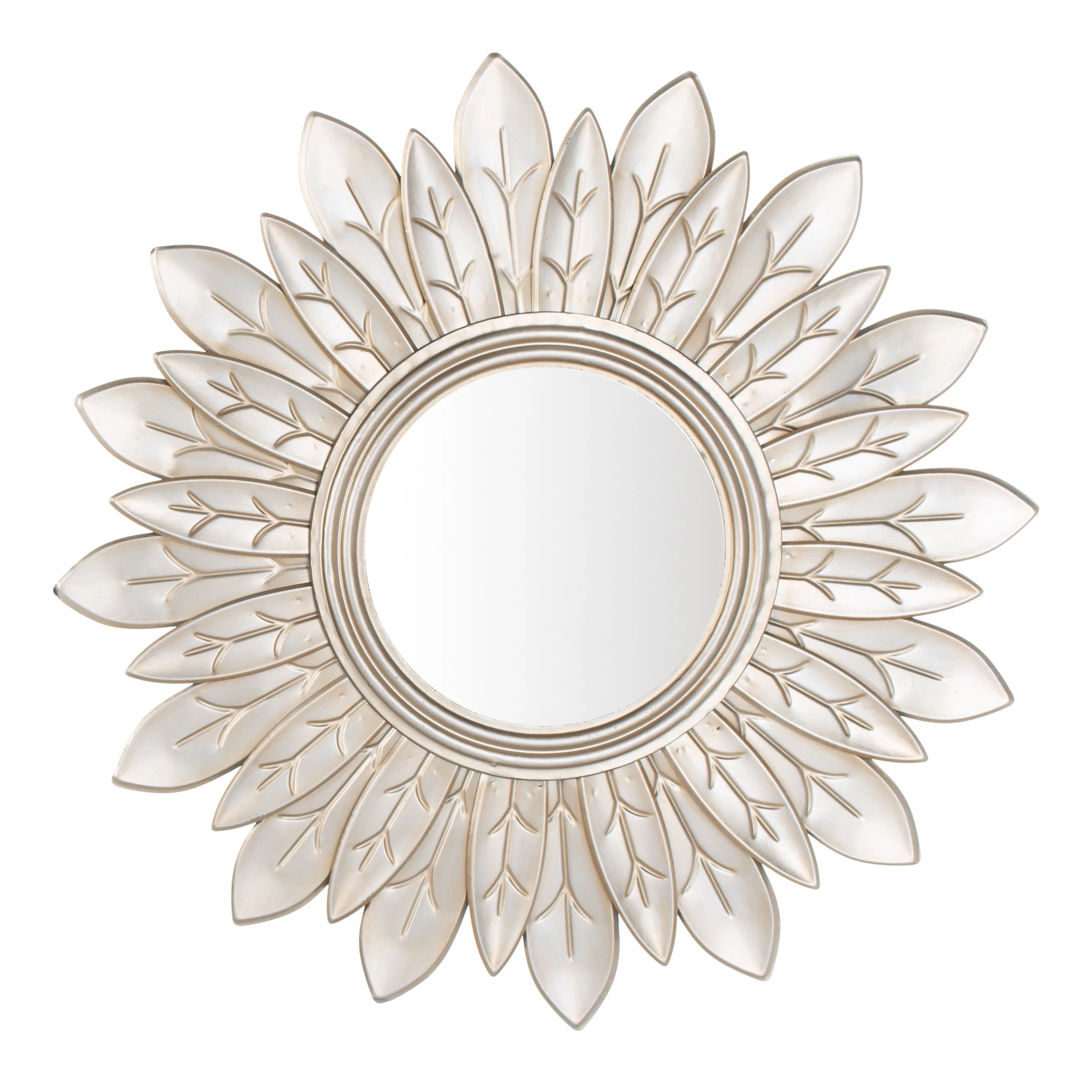 Safavieh Alba Solid Floral Round Sunburst Mirror