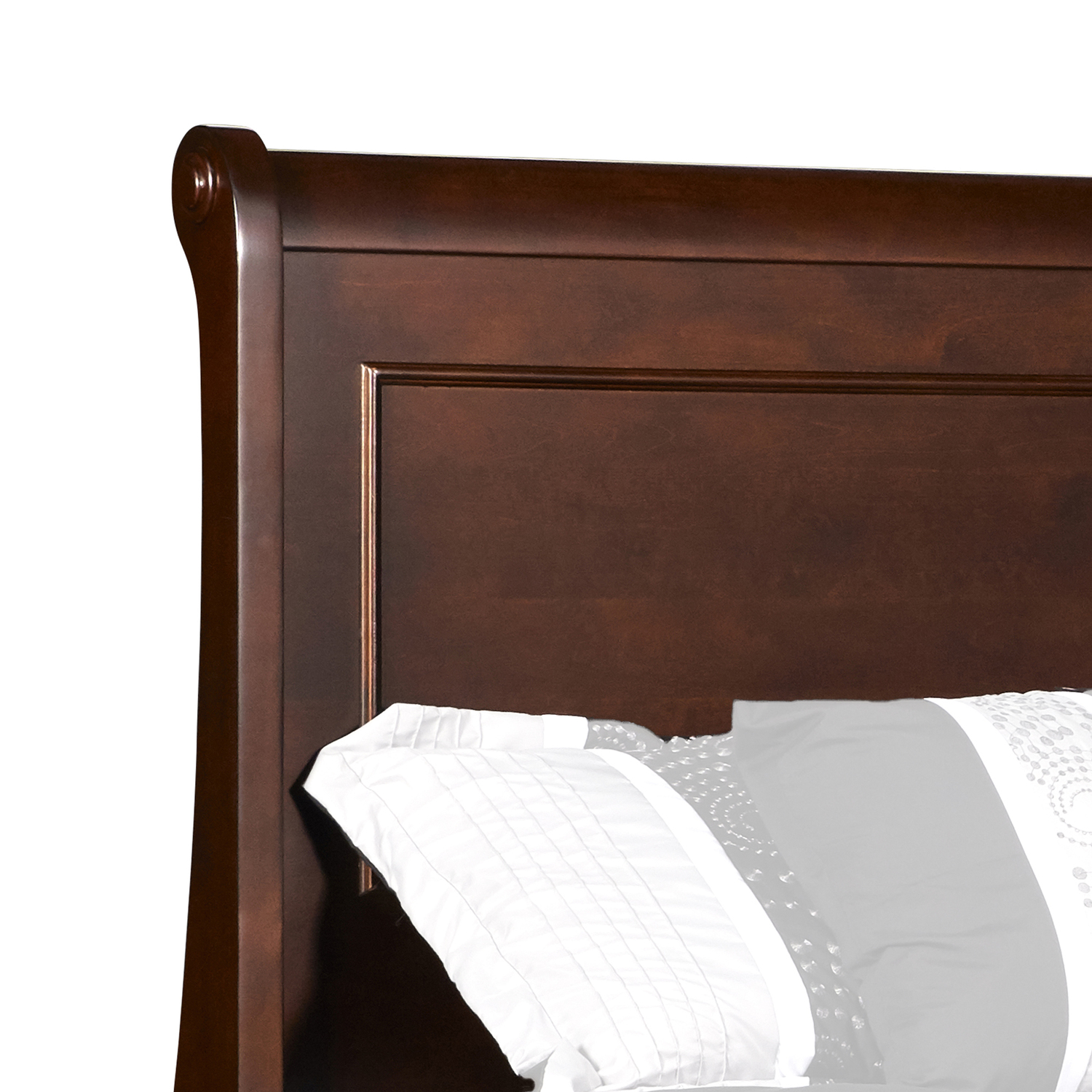 Benjara BM223274 Wooden Sleigh Headboard with Paneled Details, Black - Twin Size