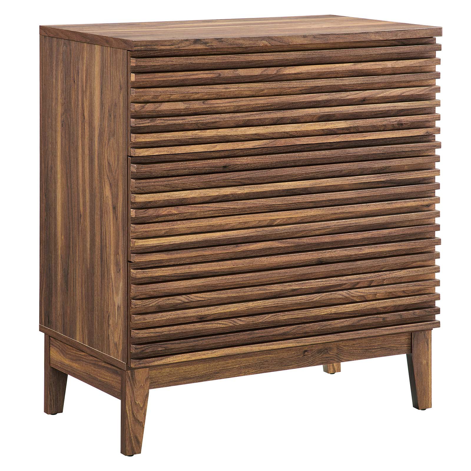 Modway Render 3-Drawer Bachelor's Chest in Walnut