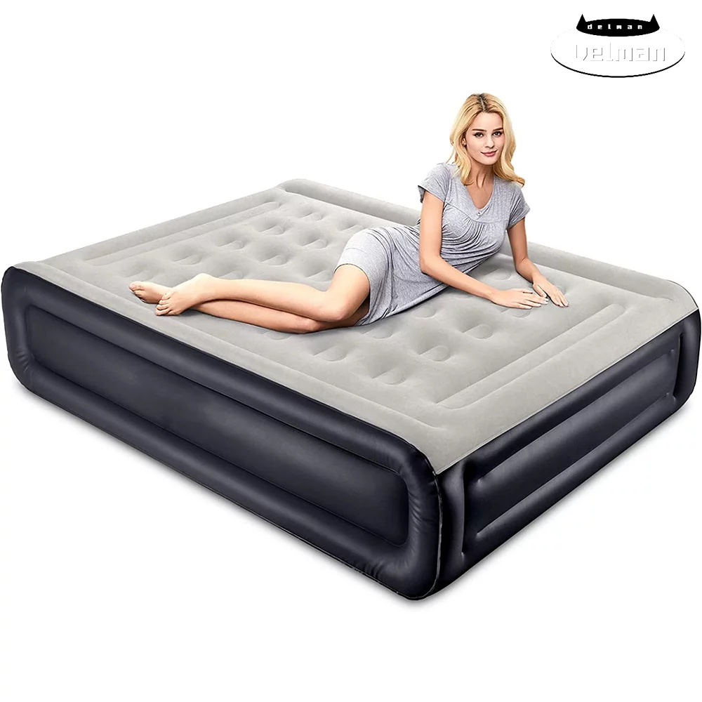 Queen Air Mattress with Built-in Pump Raised Inflatable Air Bed