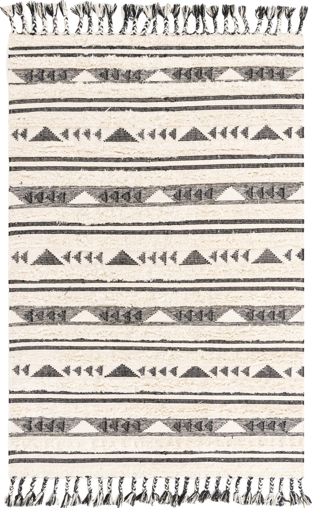 Unique Loom Siphon Mesa Rug Charcoal/Cream 6' 1