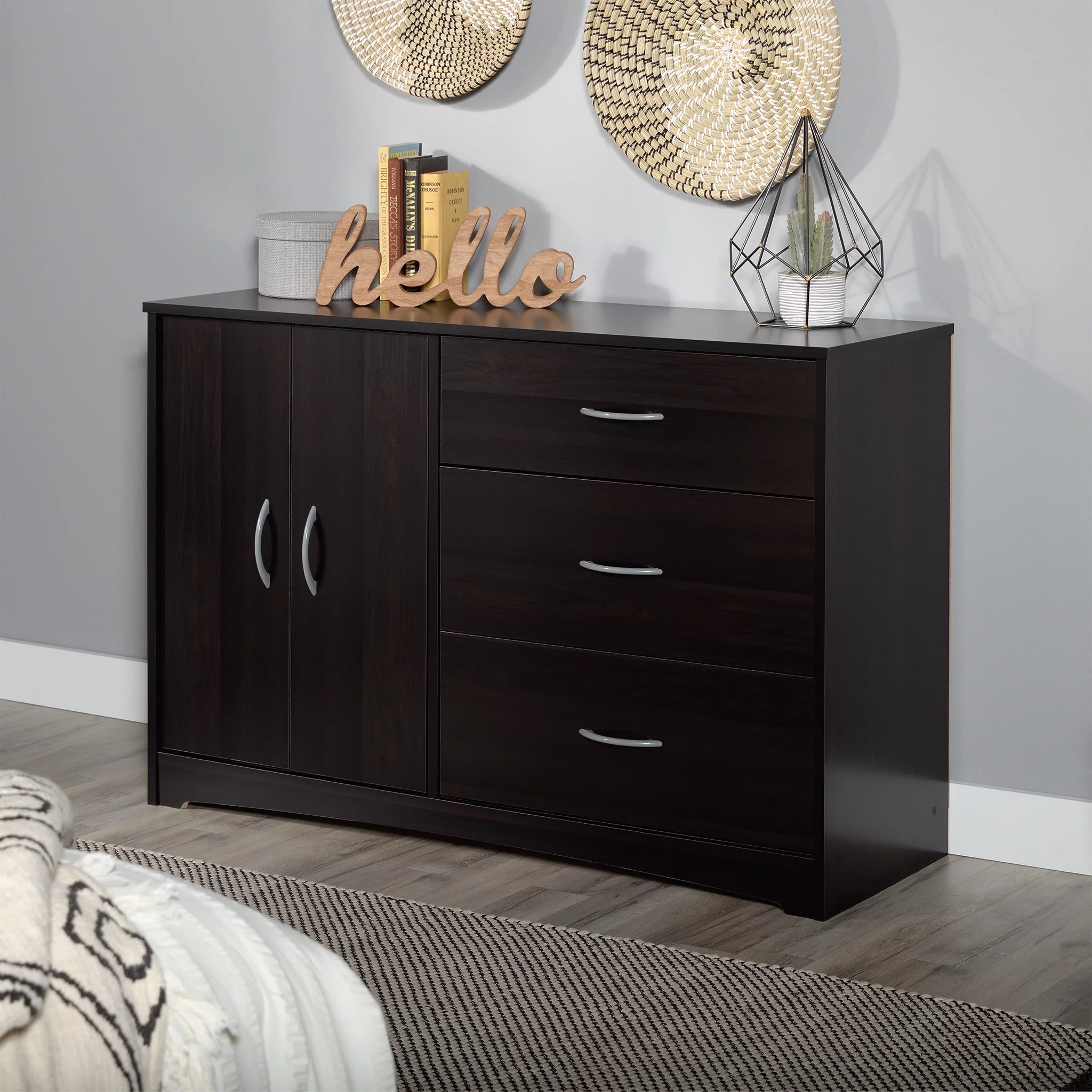 Sauder Beginnings Dresser, Cinnamon Cherry Finish