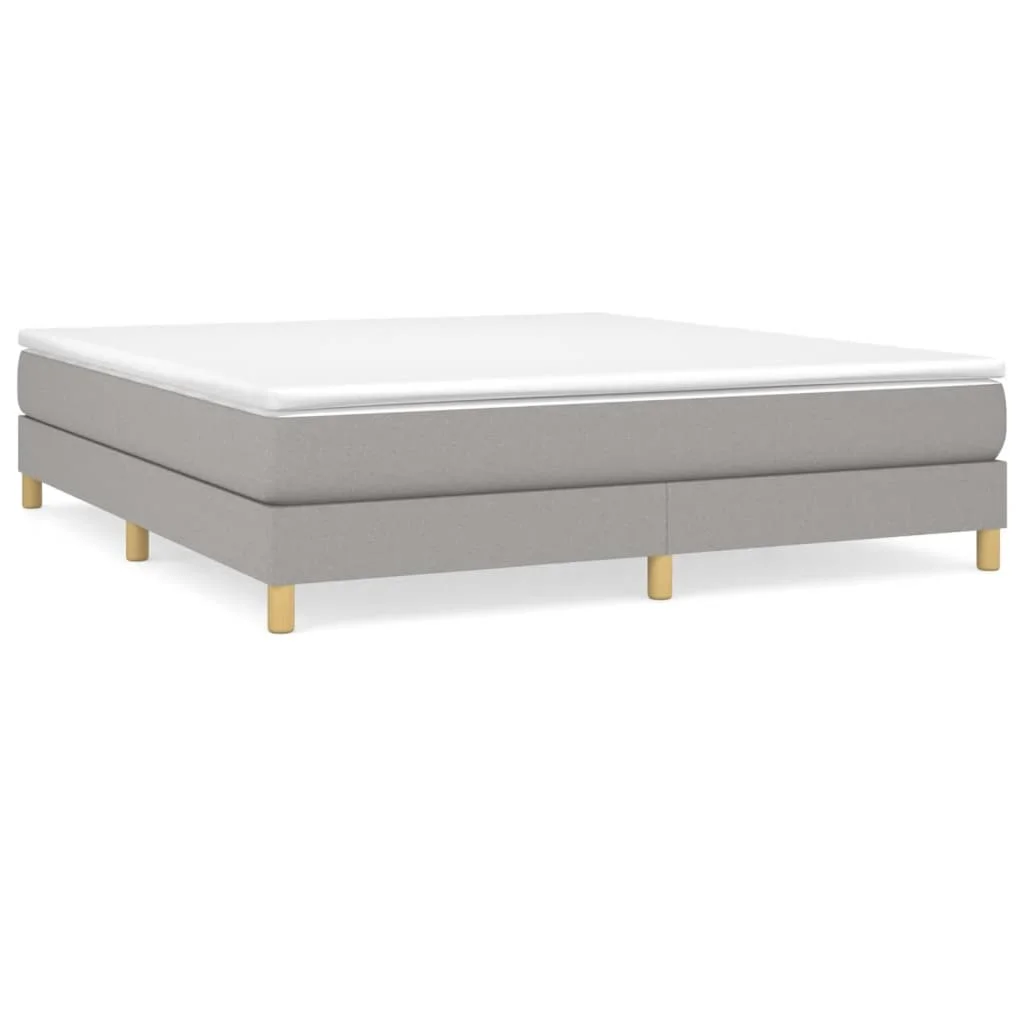 Box Spring Bed Frame Light Gray 72
