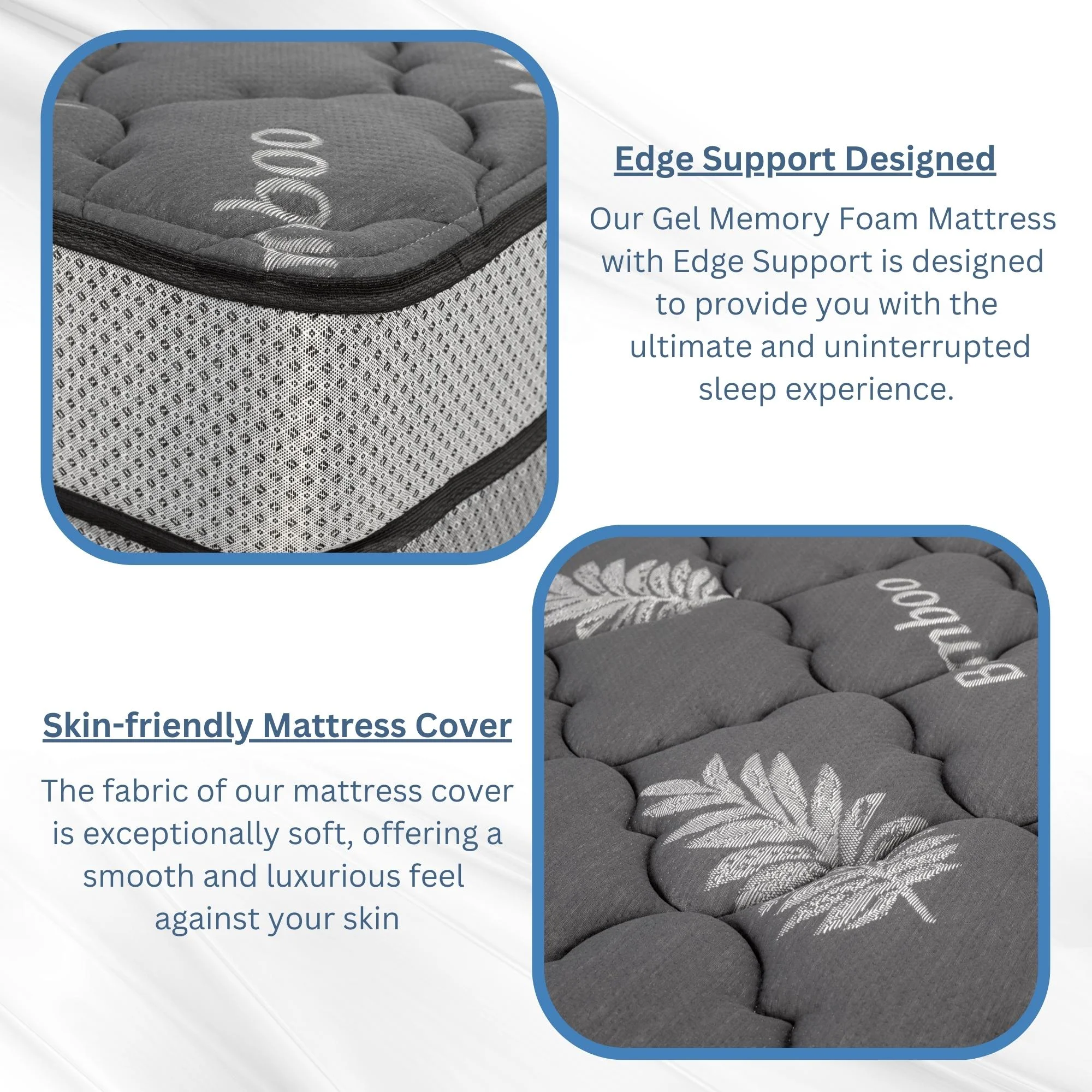 ViscoLogic 7 Inch Quilted Gel Memory Foam Mattress, Cool Sleep Supportive & Pressure Relief, Medium Firm Twin Mattress, Bed in a Box, Twin