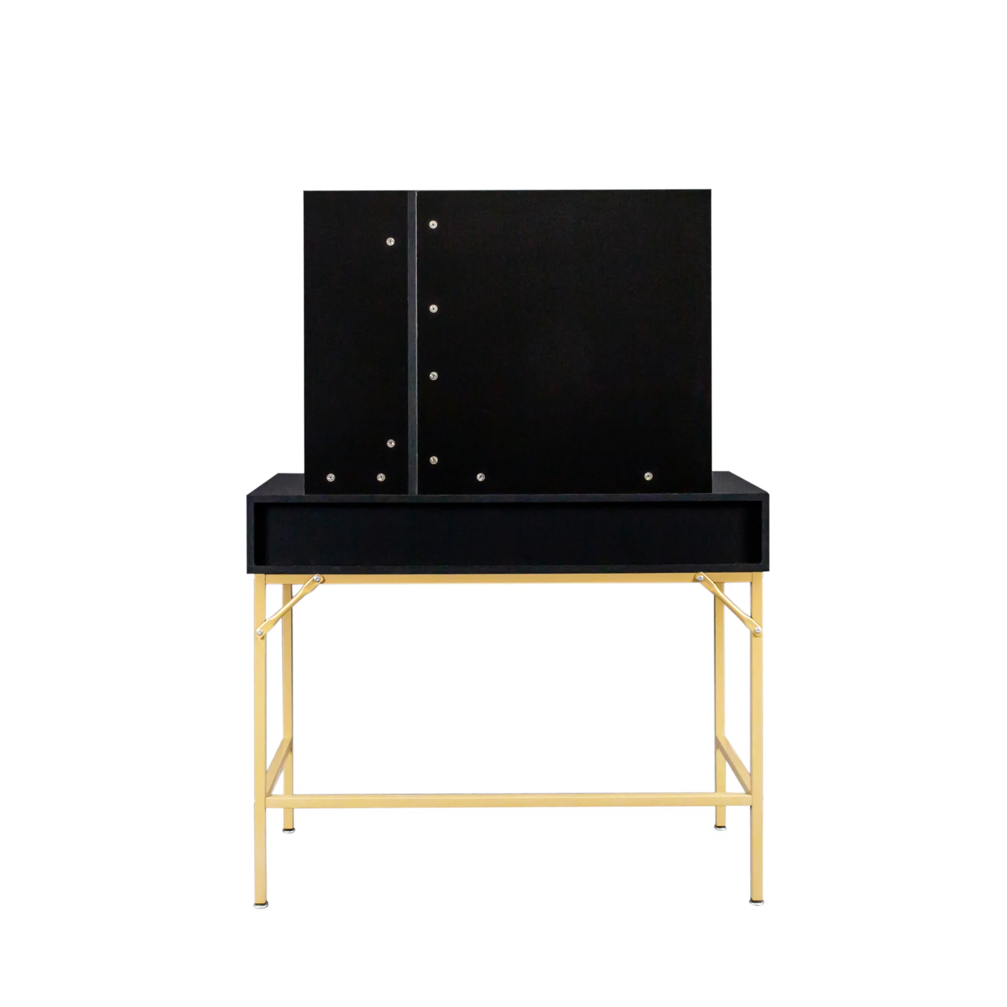 Glavbiku Modern Dressing Vanity Table with Large 3 Drawers 10 LED Lights, Bedroom