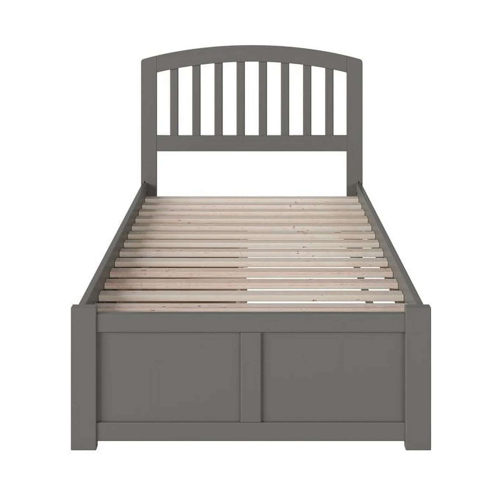 Bowery Hill Modern Solid Wood Twin XL Platform Bed with Storage in Gray