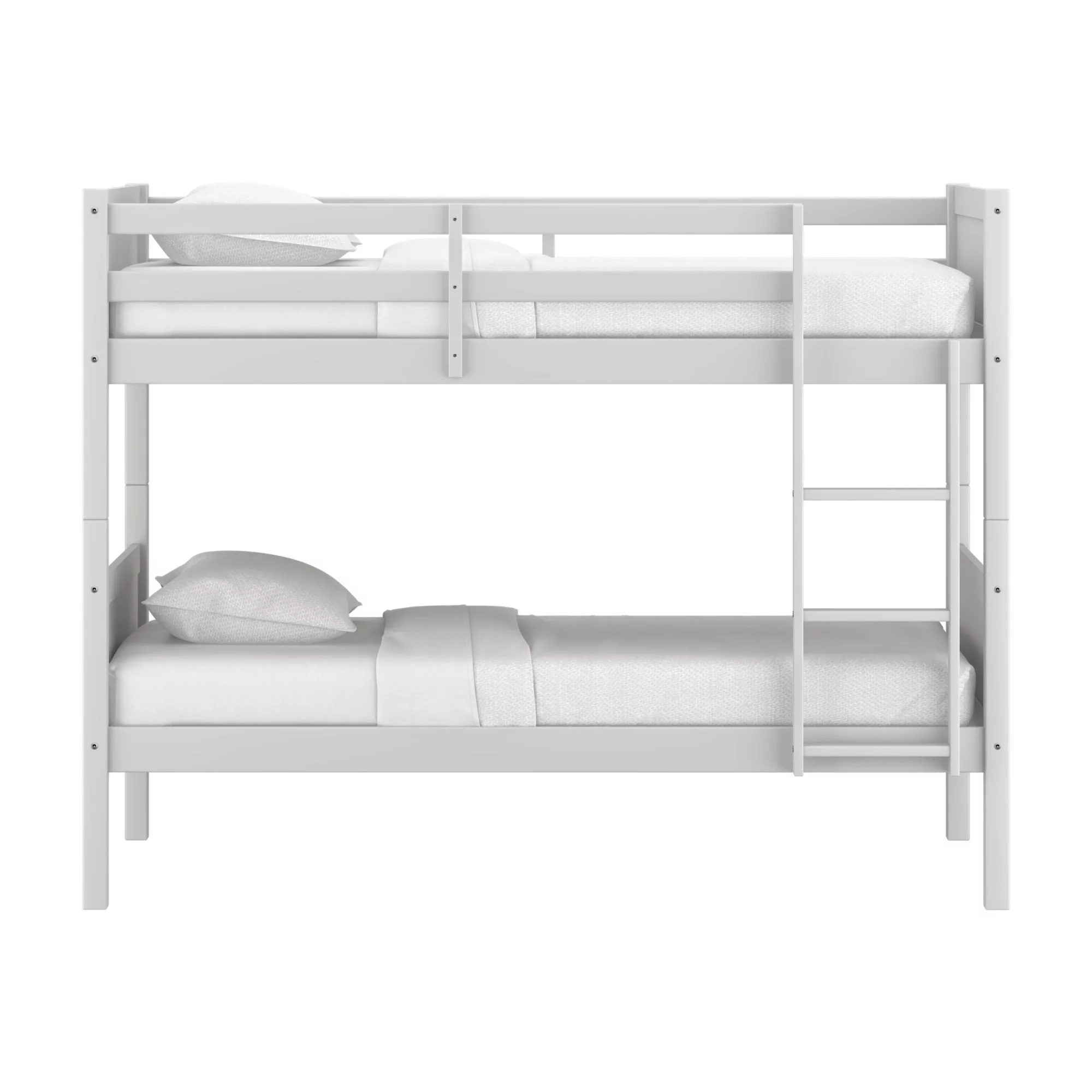 Rae Wood Twin over Twin Bunk Bed, White, by Hillsdale Living Essentials