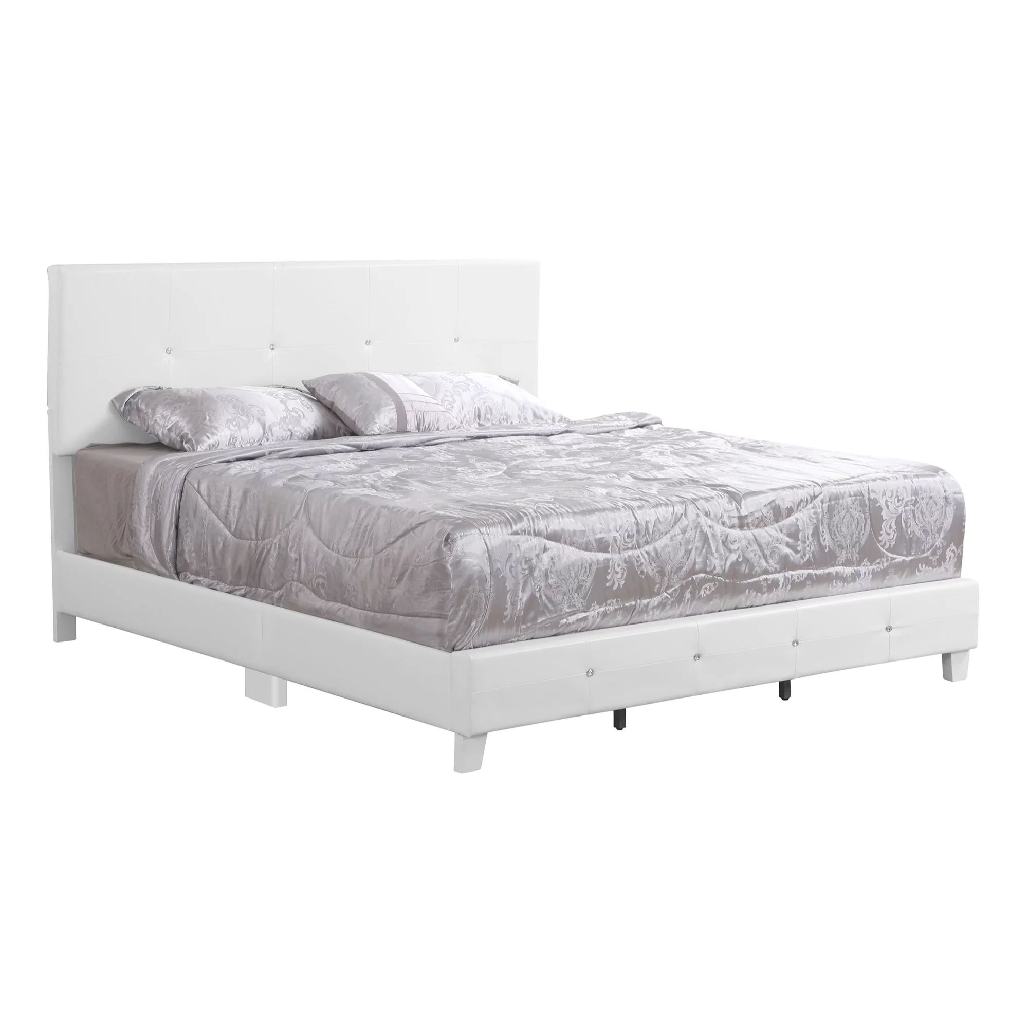 Passion Furniture  Nicole Panel Beds, White - Full Size