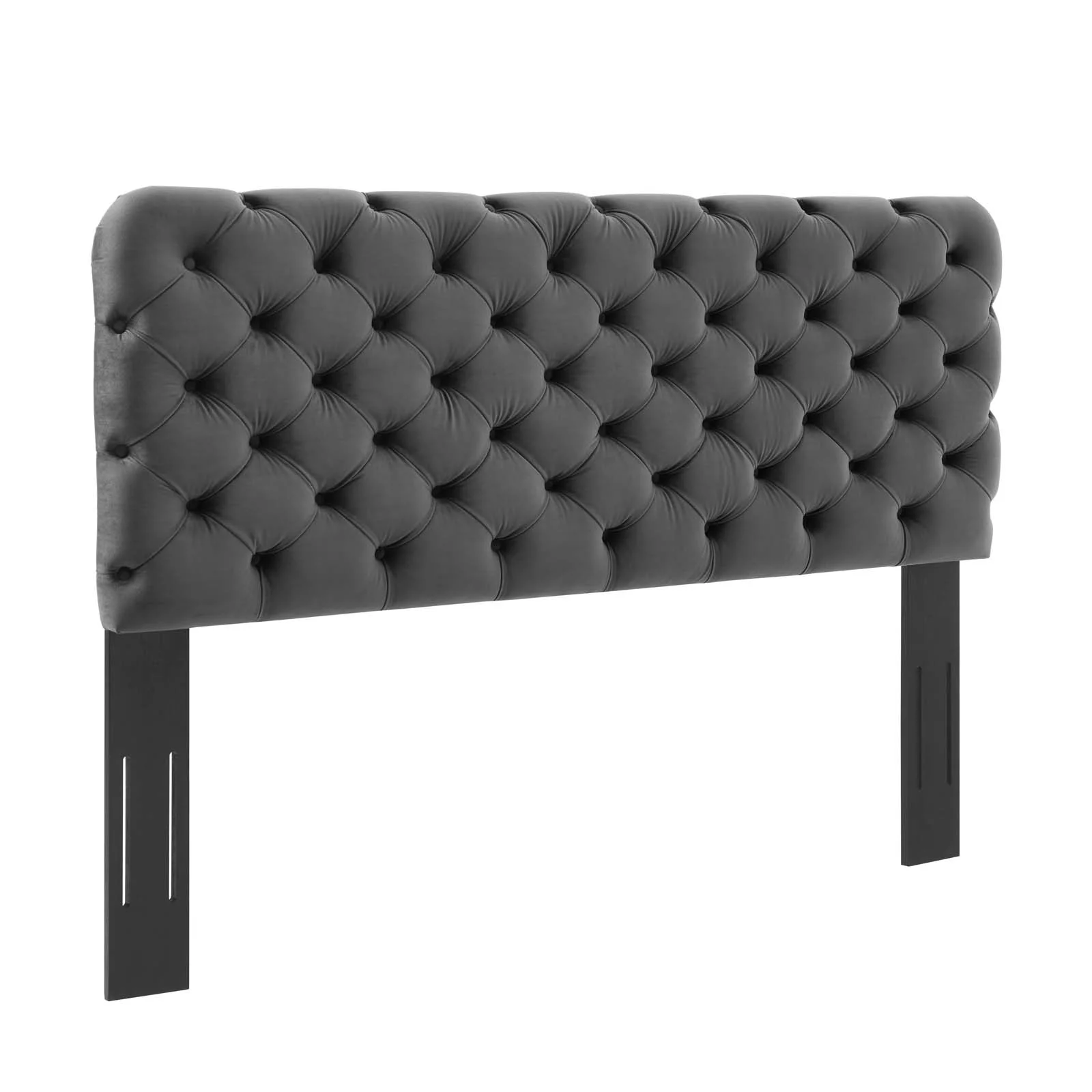 Modway Lizzy Tufted Full/Queen Performance Velvet Headboard in Charcoal