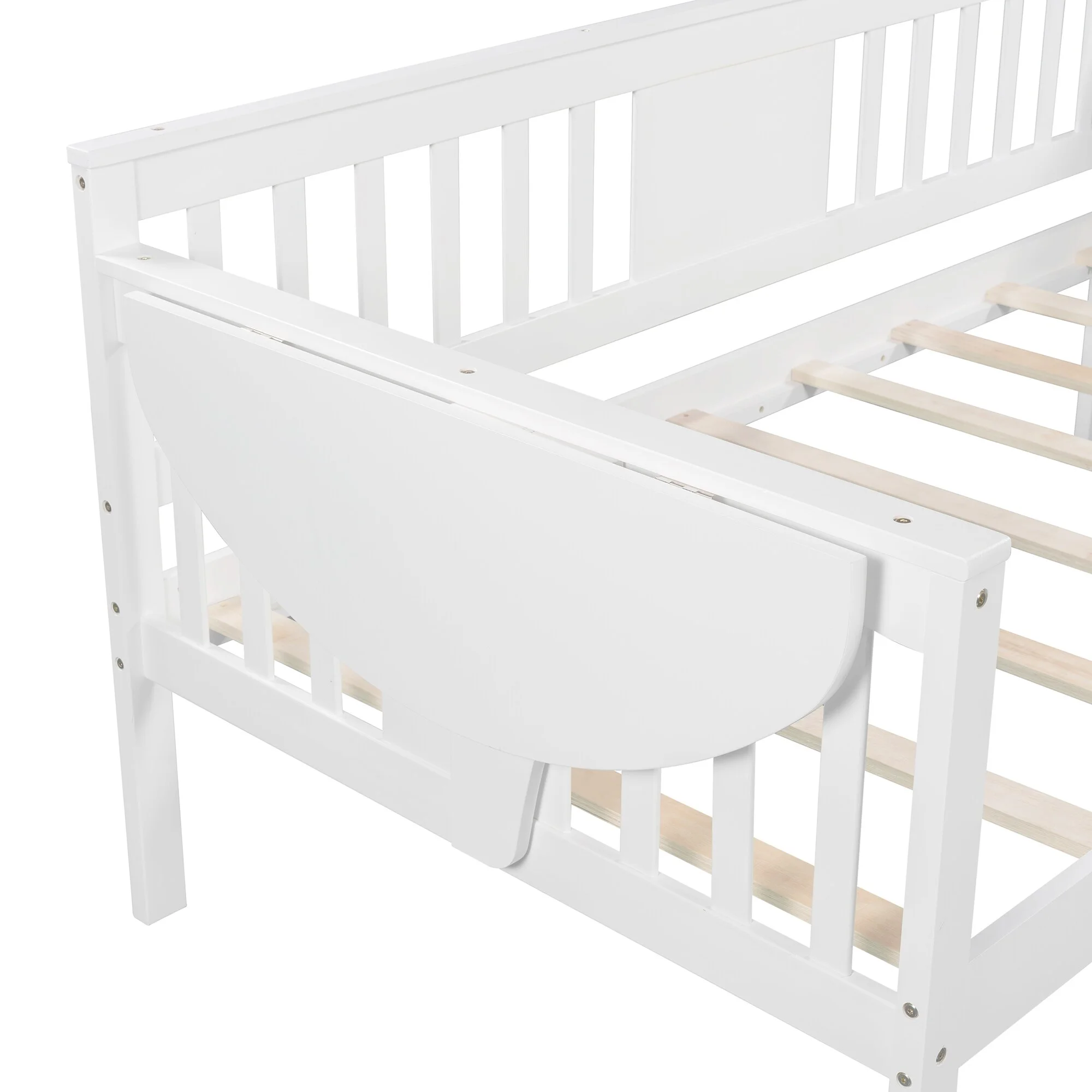 Nestfair Twin Size Daybed with Wood Slat Support White