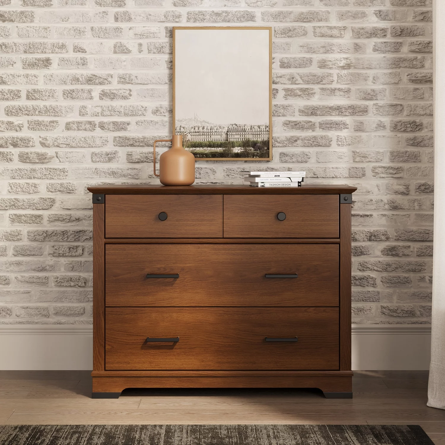 Redmond 3 Drawer Dresser, Coach Cherry
