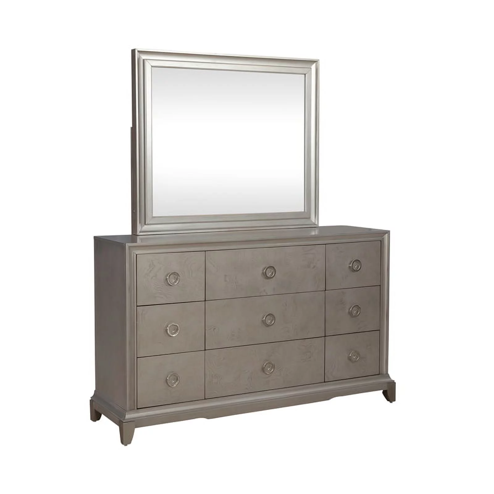 Montage Dresser & Mirror - Platinum Finish