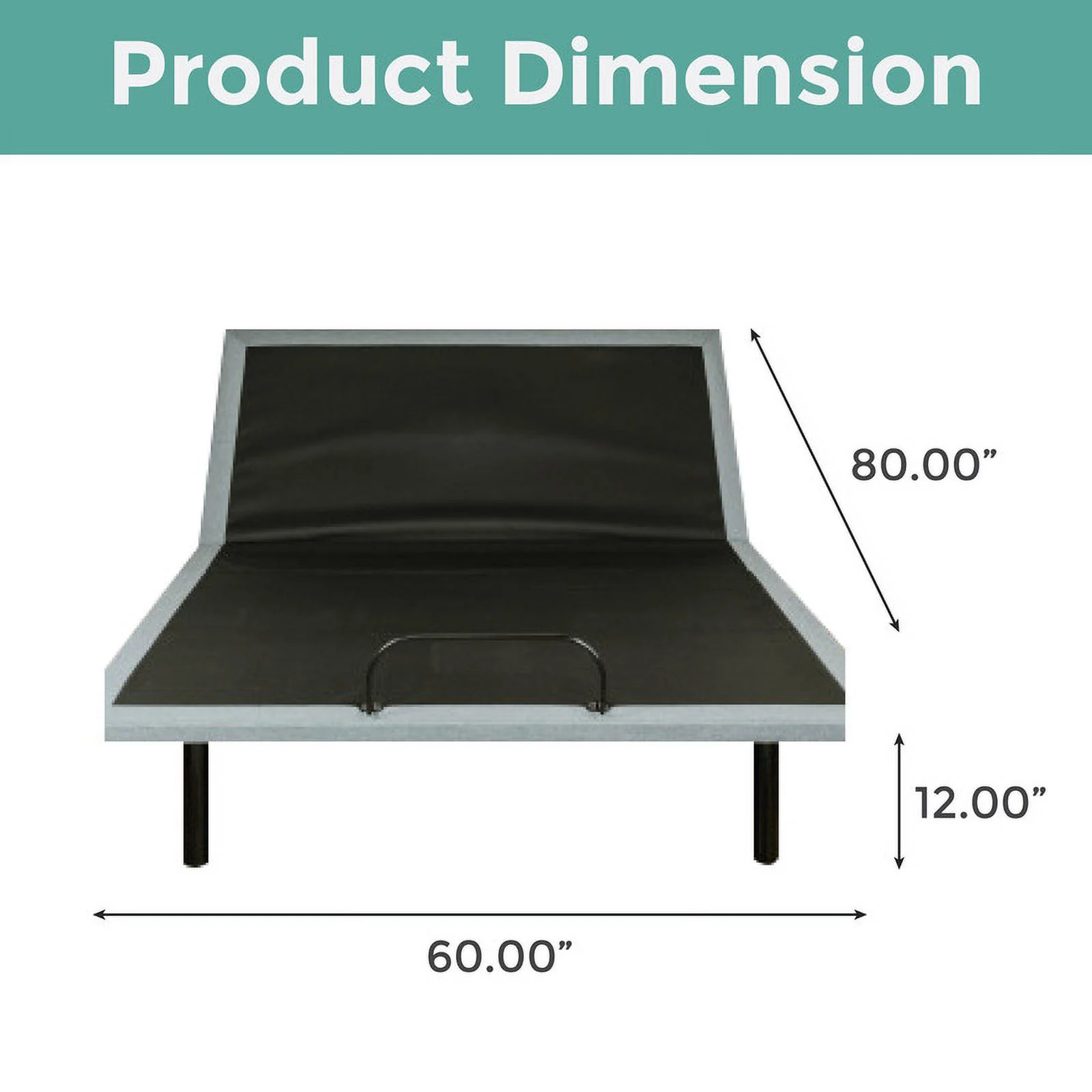 wireless remote adjustable bed Black+ Gray head for bed Upholstered sleep base